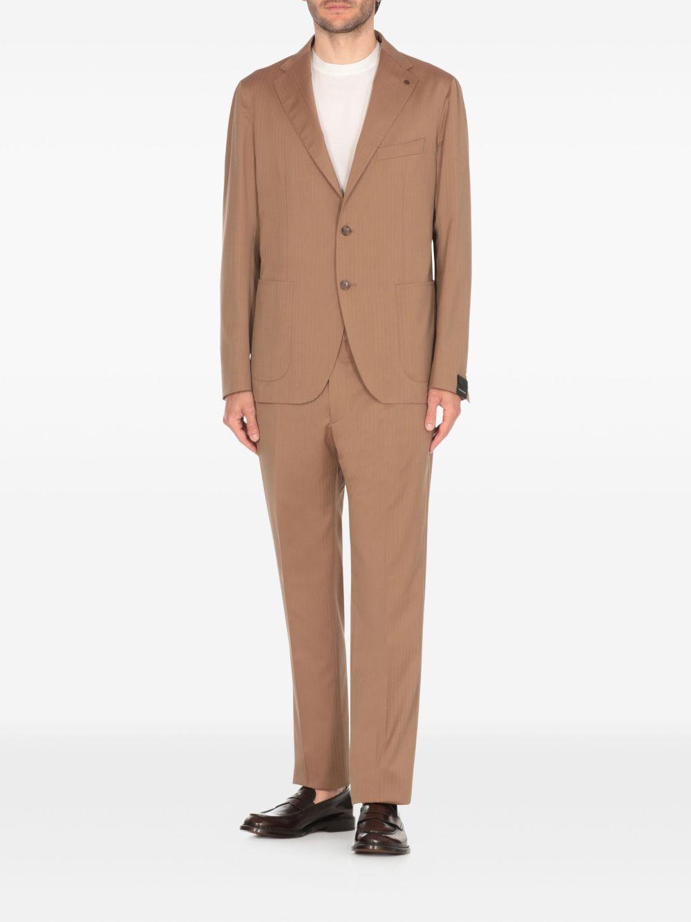 herringbone patch-pockets suit Product Image