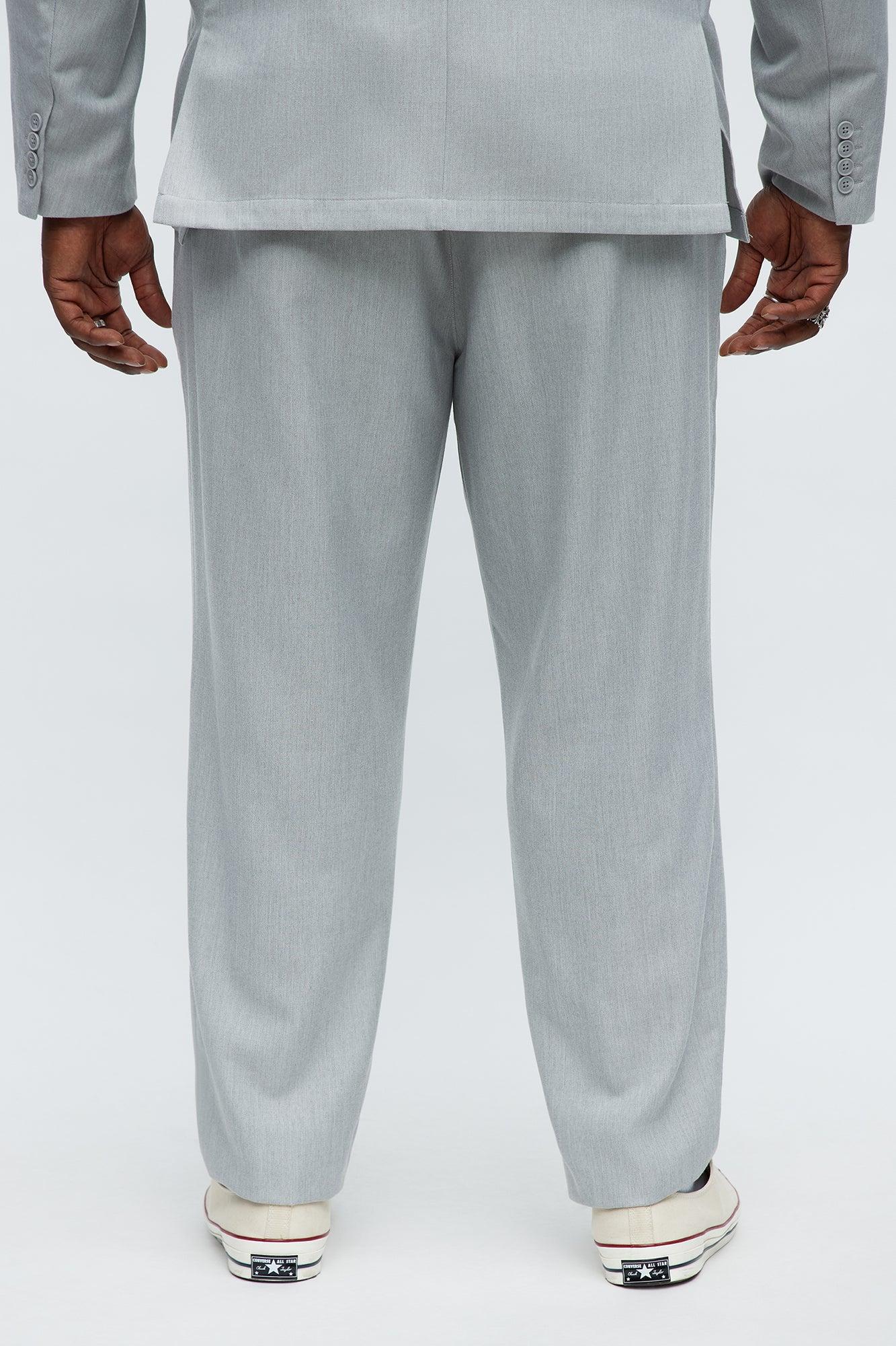 Slim Modern Stretch-Waist Everyday Trouser - Light Grey Male Product Image