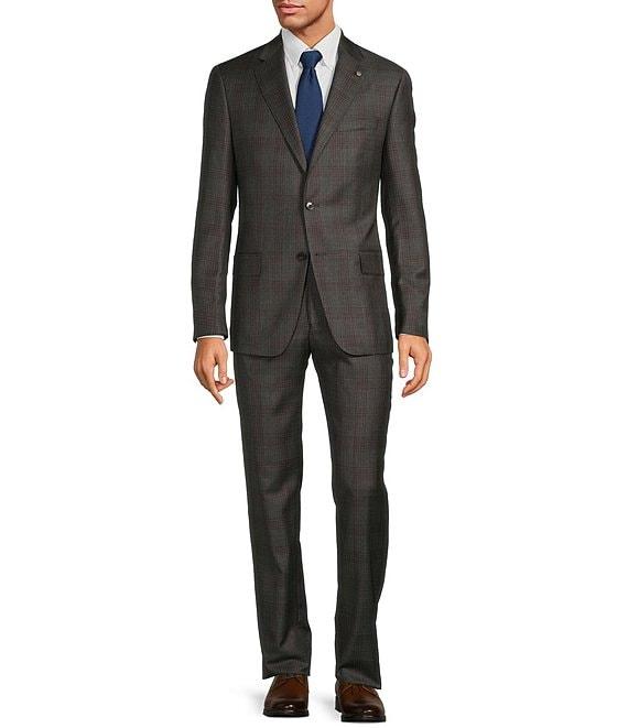 Hart Schaffner Marx Chicago Classic Fit Flat Front Multi Plaid Pattern 2-Piece Suit Product Image