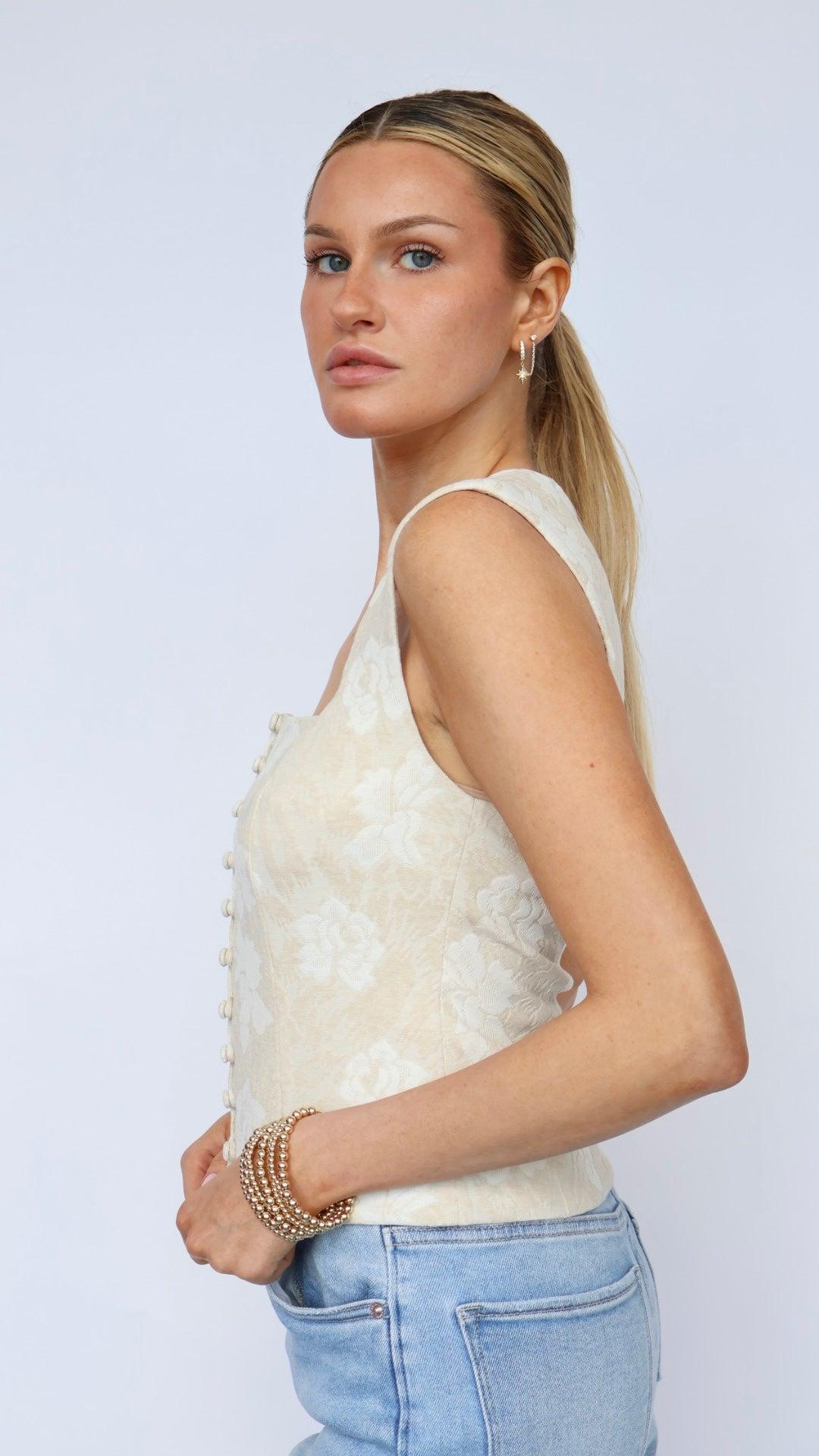 Jacquard Corset Top Product Image