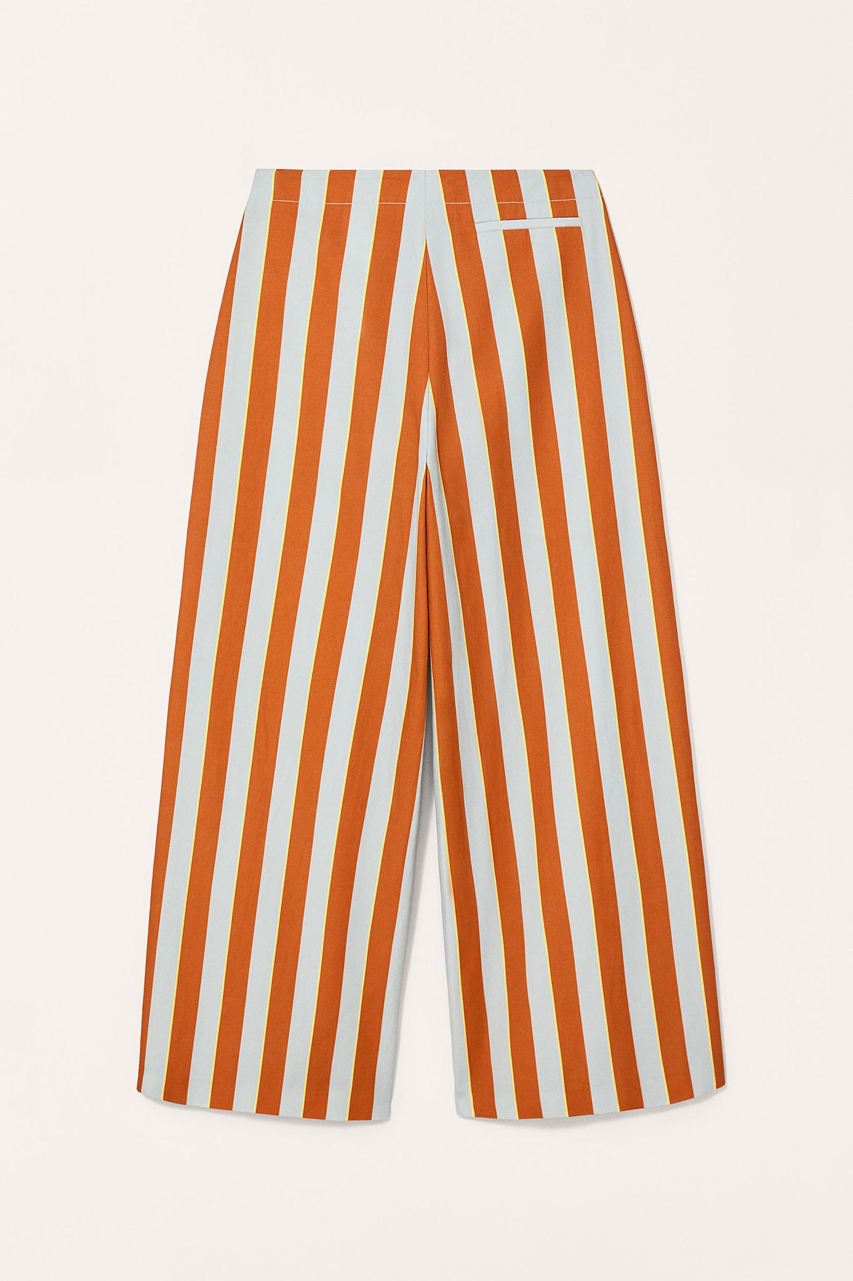 LIMITED EDITION STRIPED WIDE-LEG PANTS Product Image