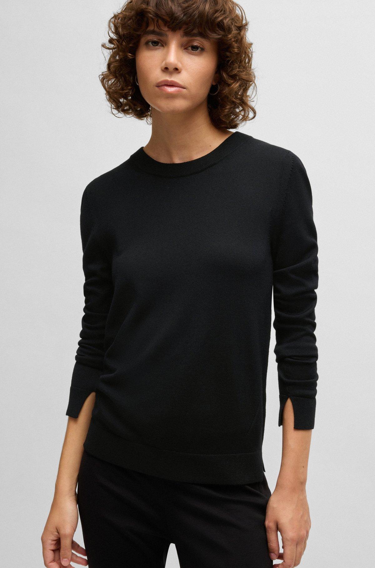 Crew-neck sweater in merino wool Product Image