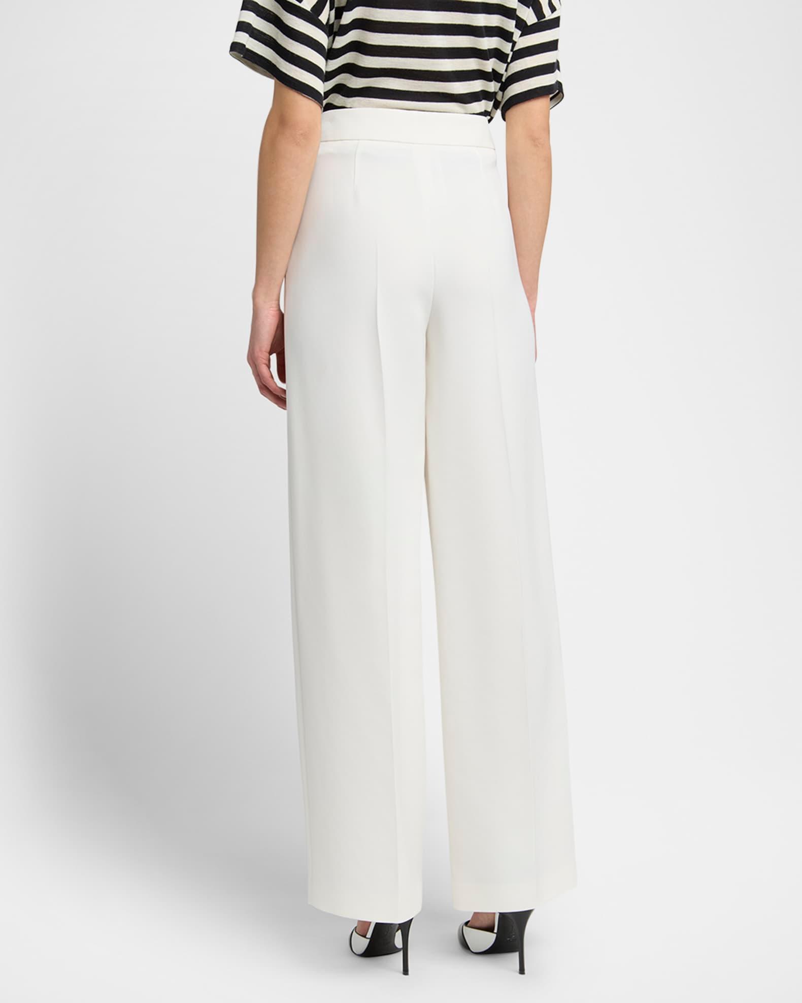 Wide Leg Silk Cady Trousers Product Image