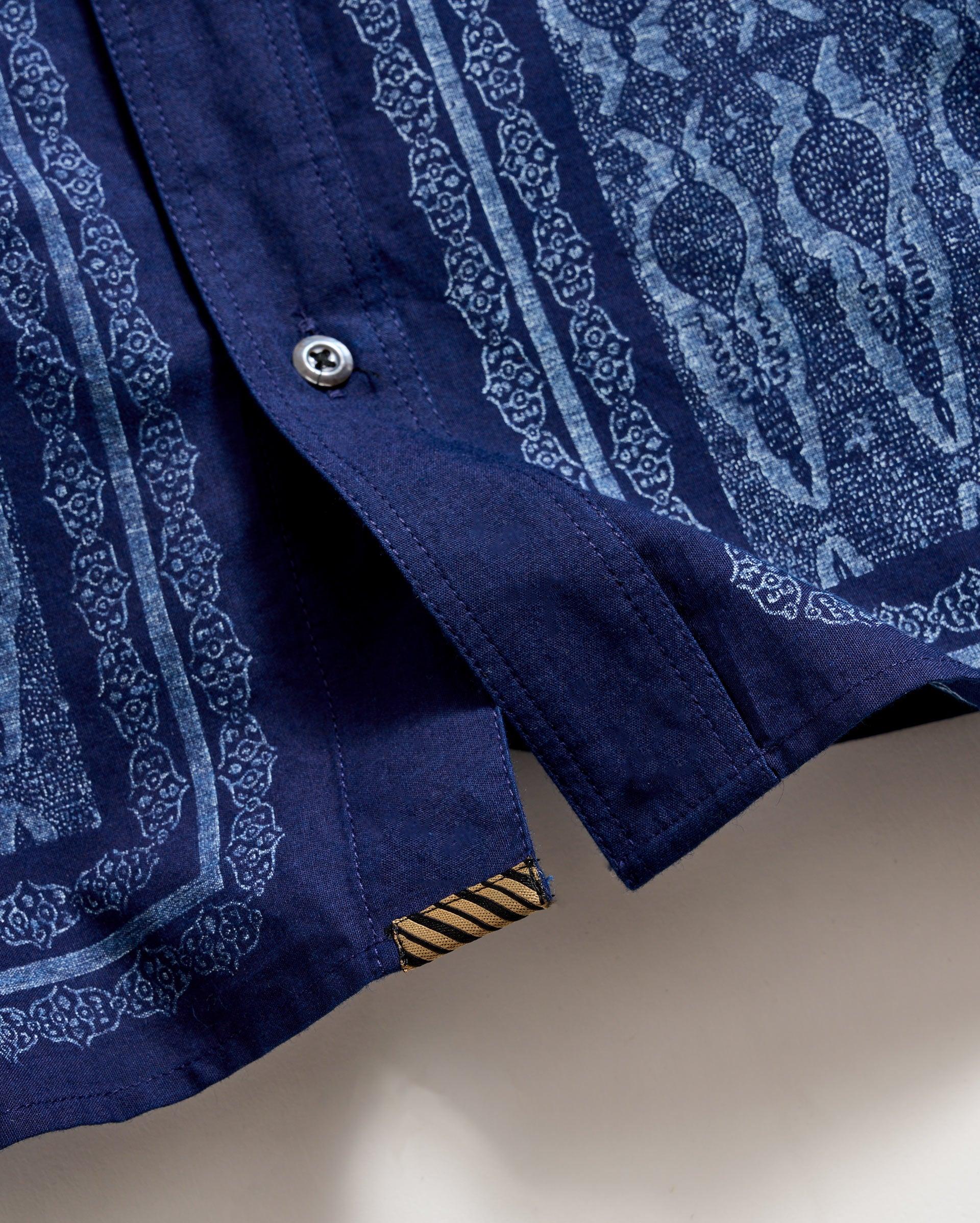 Short Sleeve Indigo Treme Shirt -  Product Image