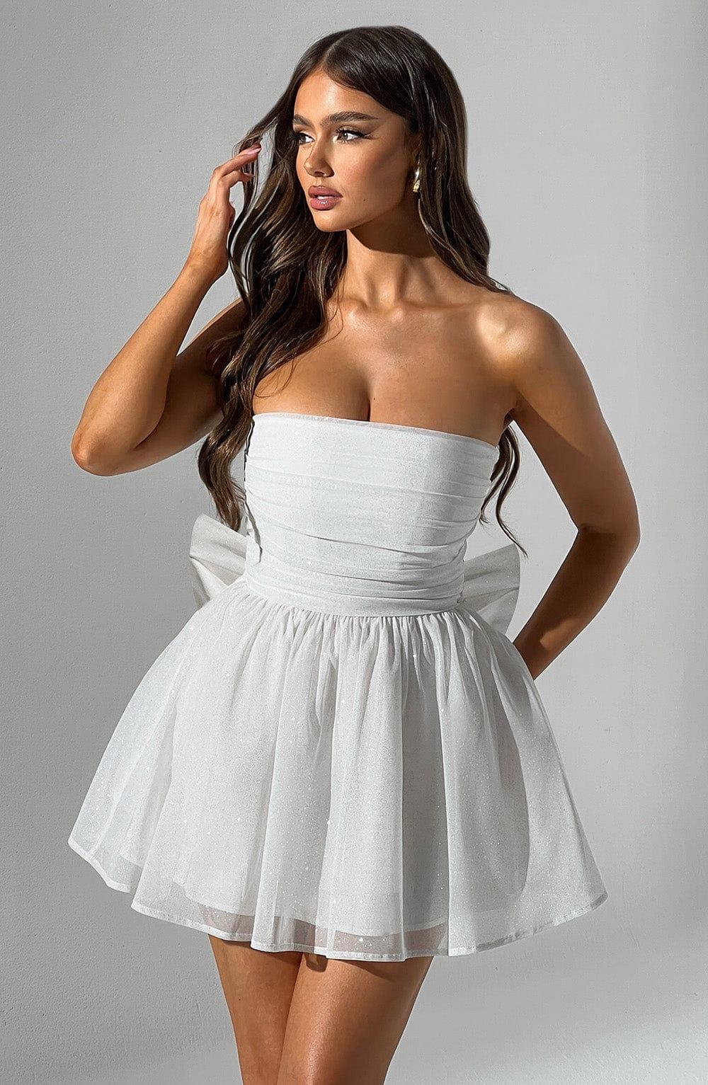 Katrina Mini Dress - Ivory Sparkle Product Image