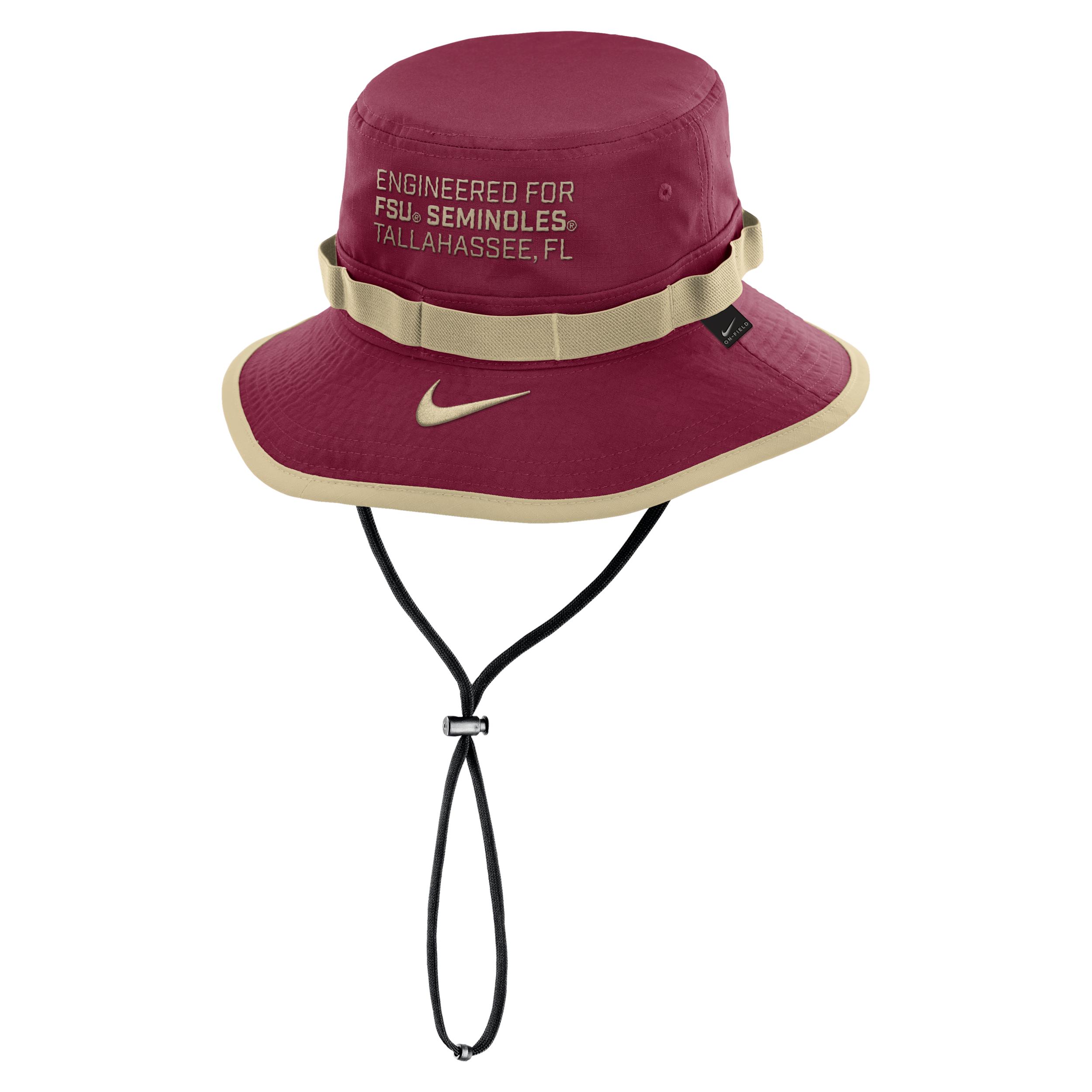 Florida State Sideline Apex Gameday Boonie Nike Mens Dri-FIT College Bucket Hat | NC1B08DEFTN-CVH Product Image