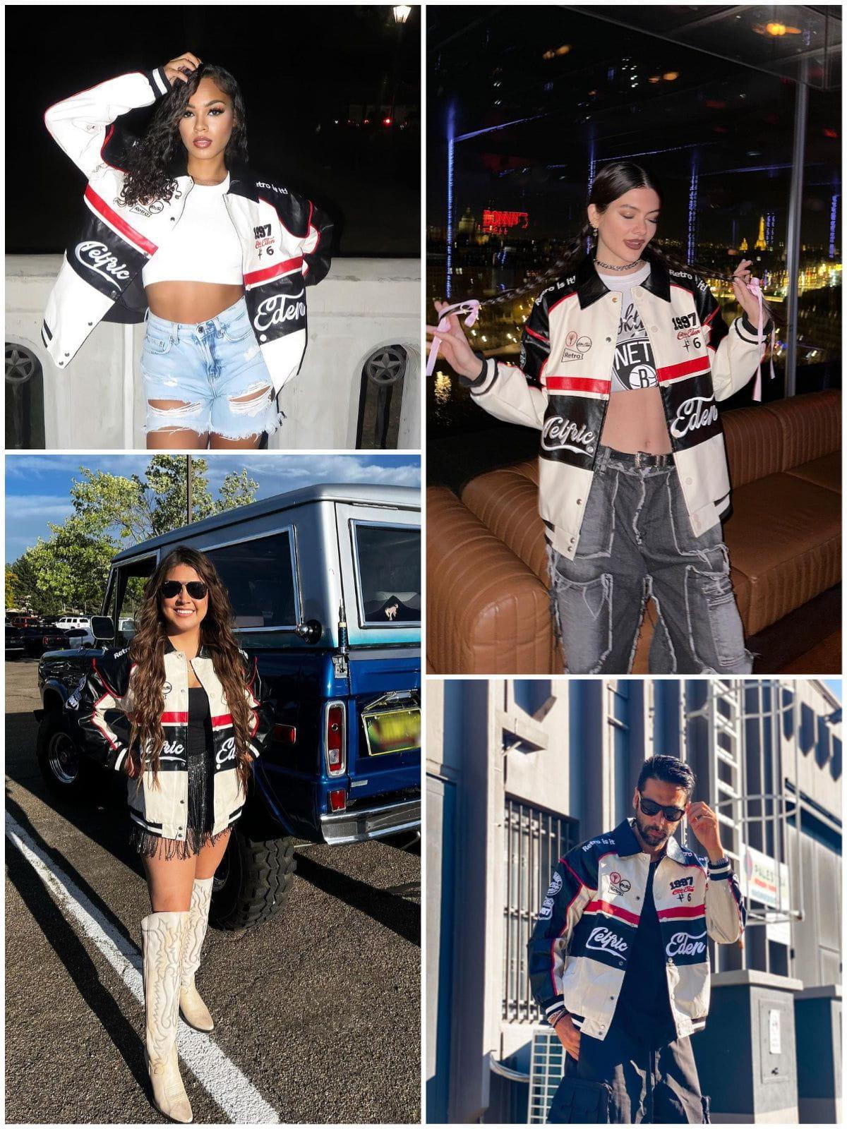 Aelfric Eden Color Block Motorcycle Jacket Product Image