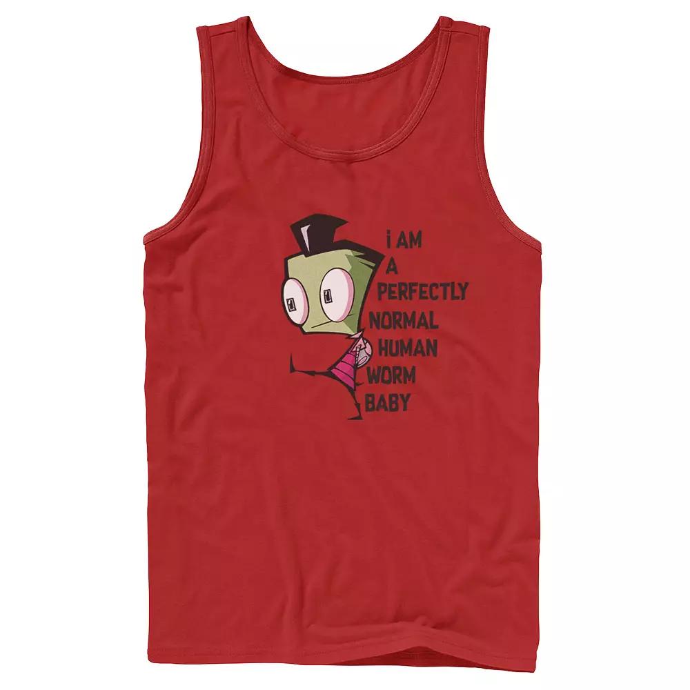 Men's Nickelodeon Invader Zim And Gir Watercolor Portrait Logo Graphic Tank Top,  Product Image