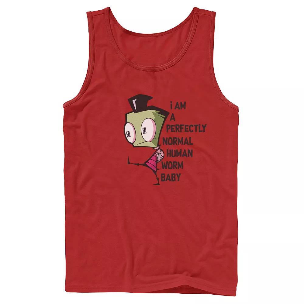 Men's Nickelodeon Invader Zim And Gir Watercolor Portrait Logo Graphic Tank Top,  Product Image