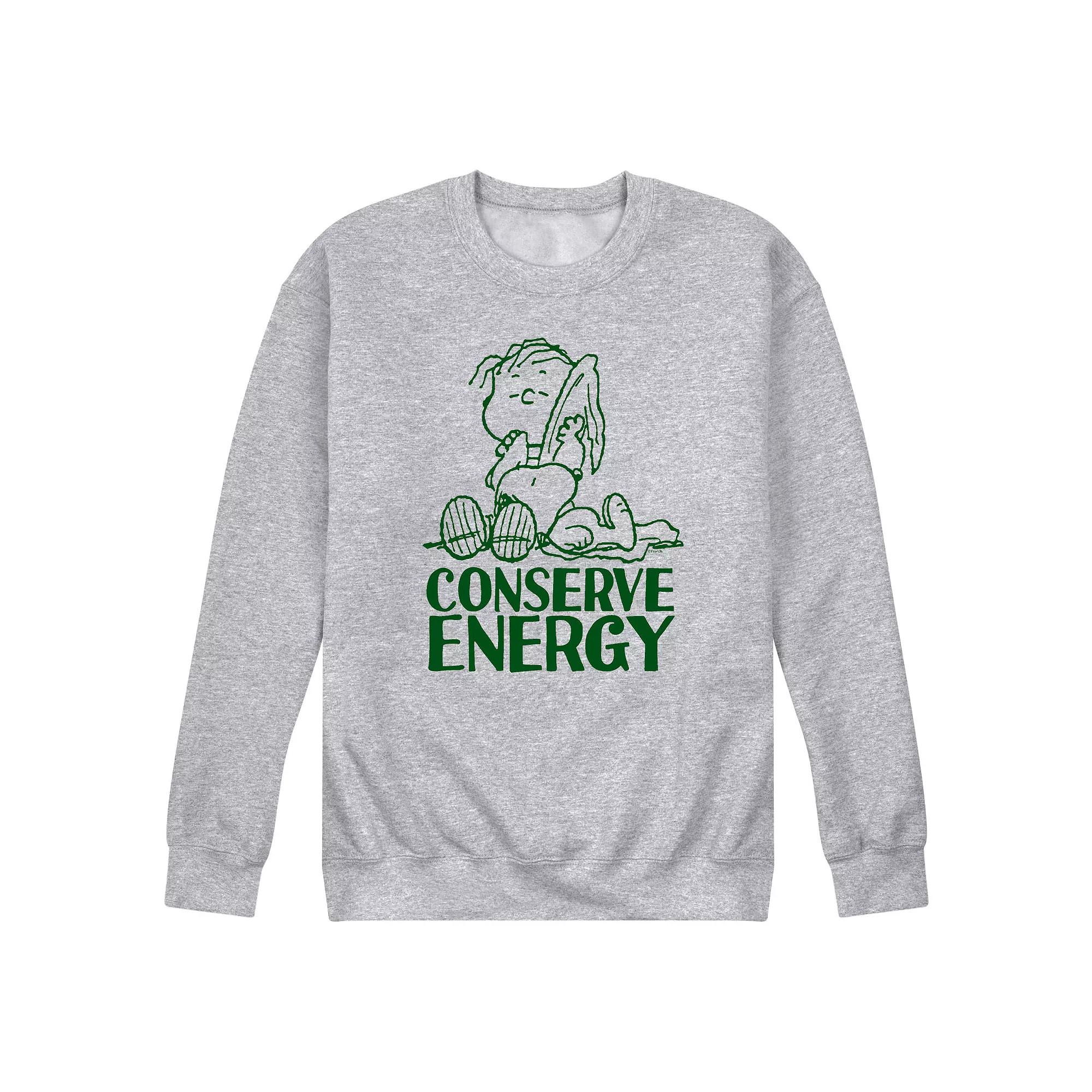 Mens Peanuts Conserve Energy Sweatshirt Product Image