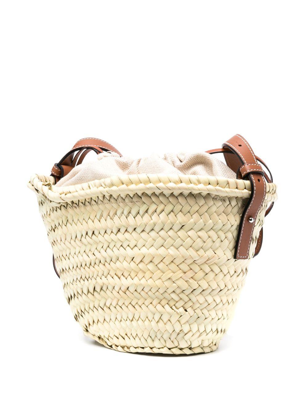 Anagram interwoven raffia bucket bag Product Image