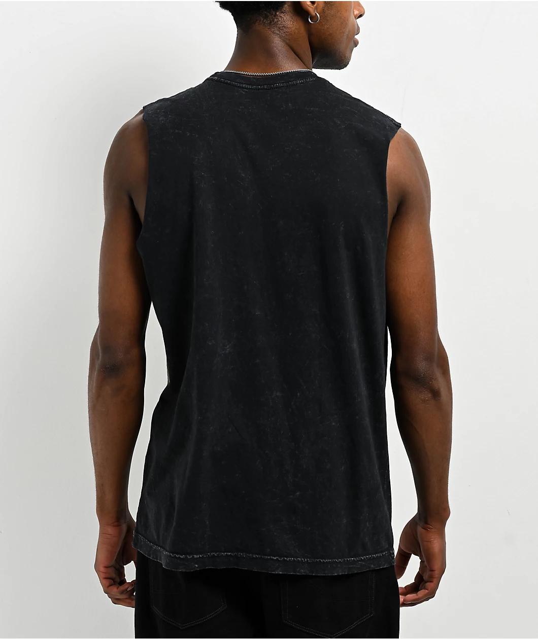 Affliction Caustic Abyss Black Lava Wash Tank Top Product Image