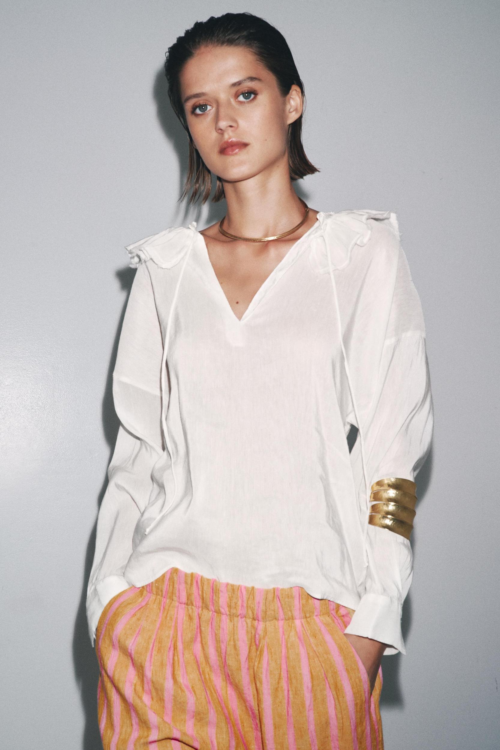 ZW COLLECTION LINEN AND SILK BLEND SHIRT Product Image