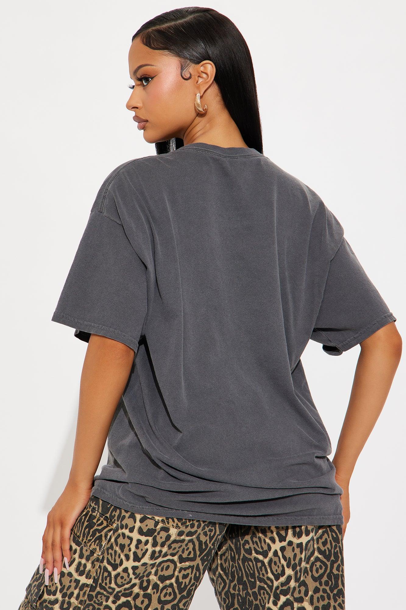 Nirvana Utero Flowers Washed Oversized Tee - Black Product Image