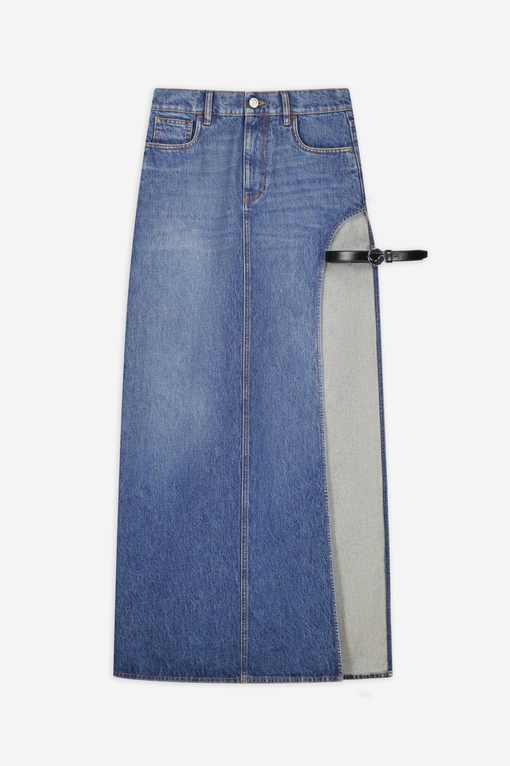 Garter Belt Denim Skirt Product Image