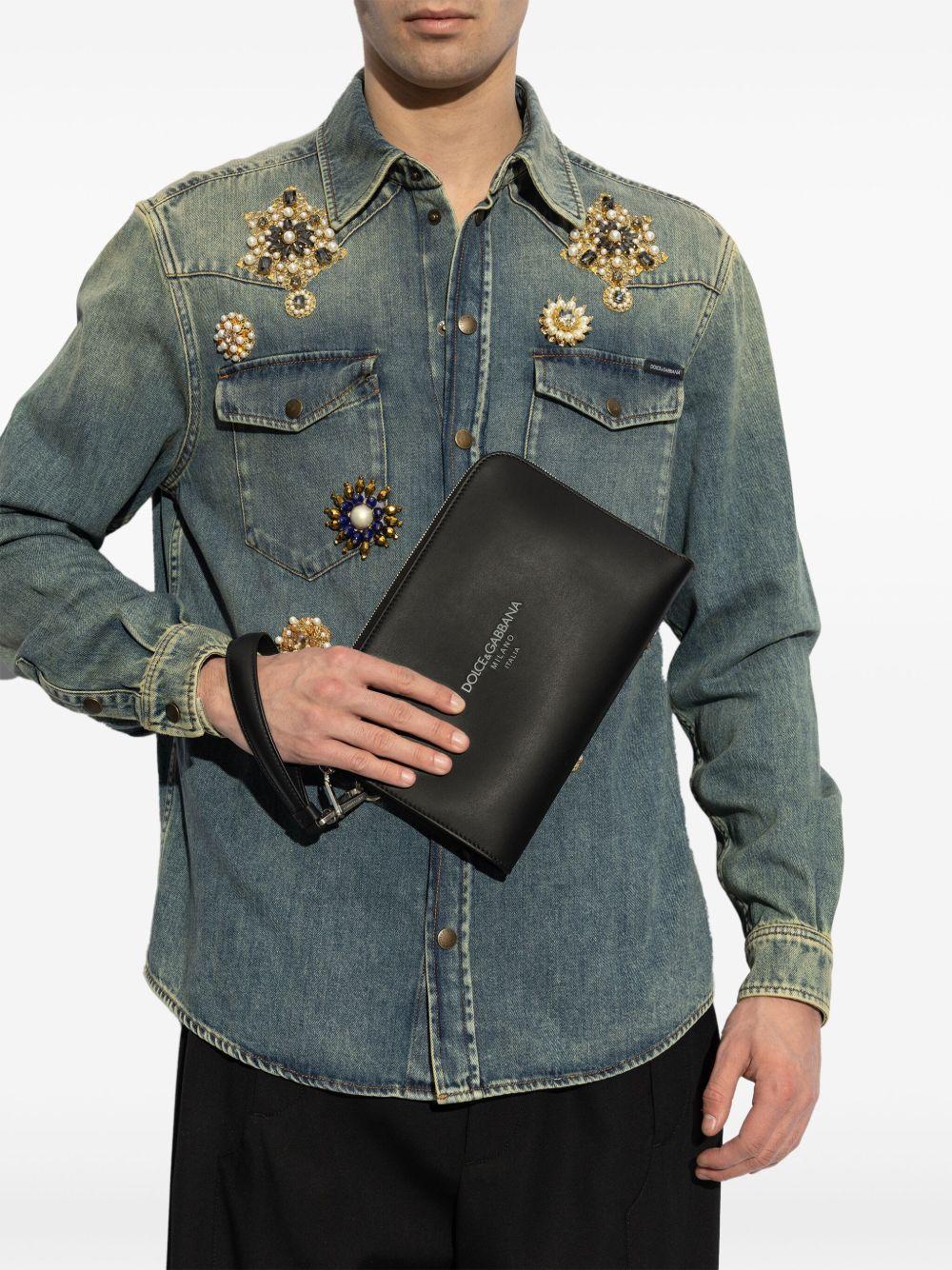 leather clutch bag Product Image