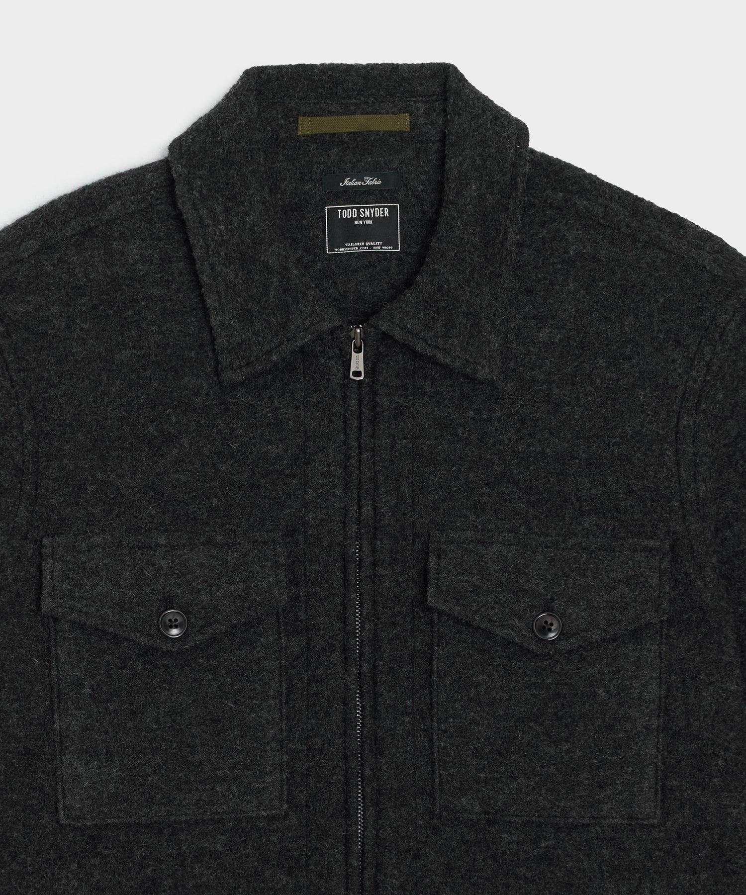 Italian Boiled Wool Full-Zip CPO Jacket Product Image