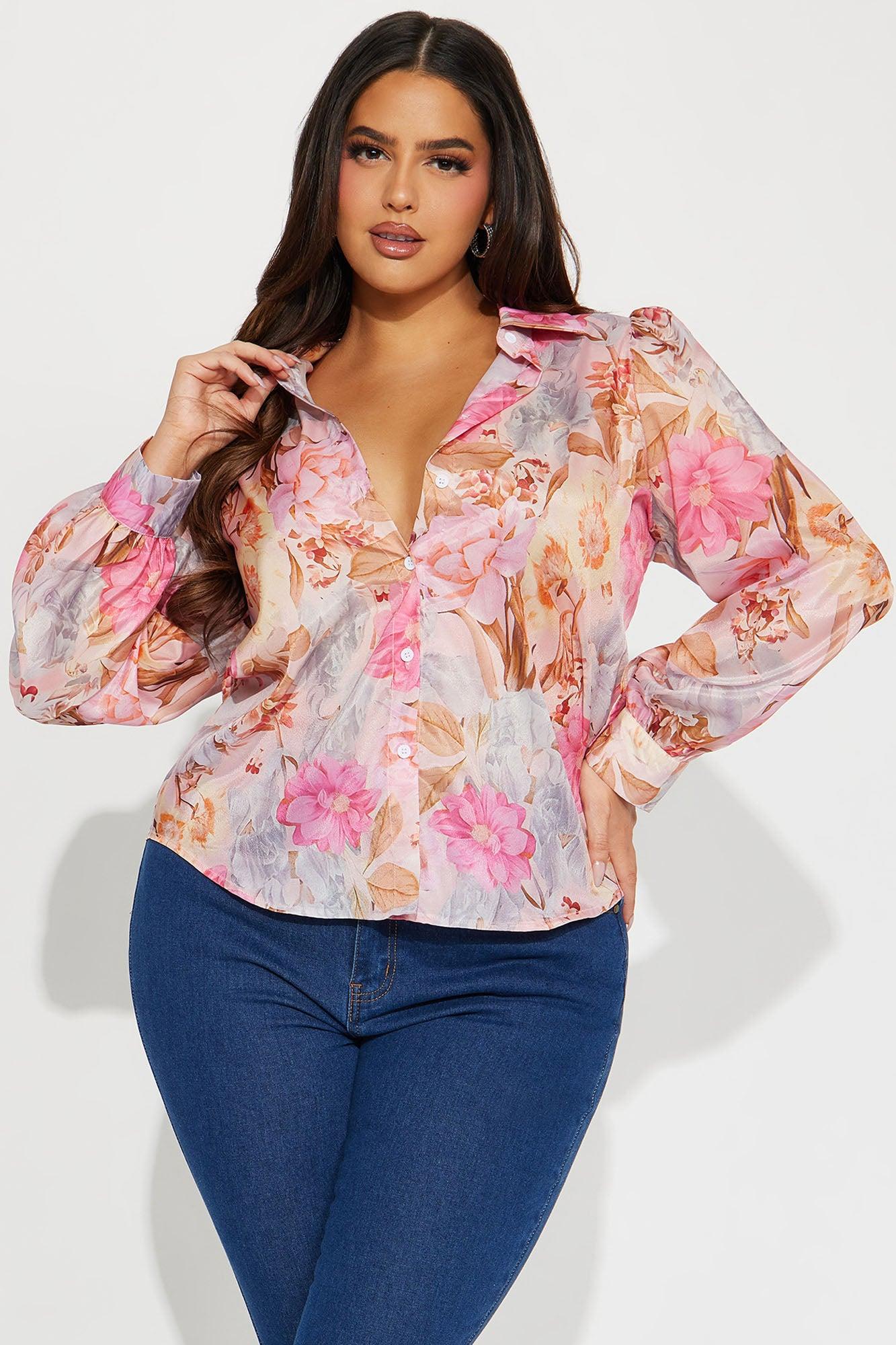 Watch Me Bloom Shirt - Pink/combo Product Image