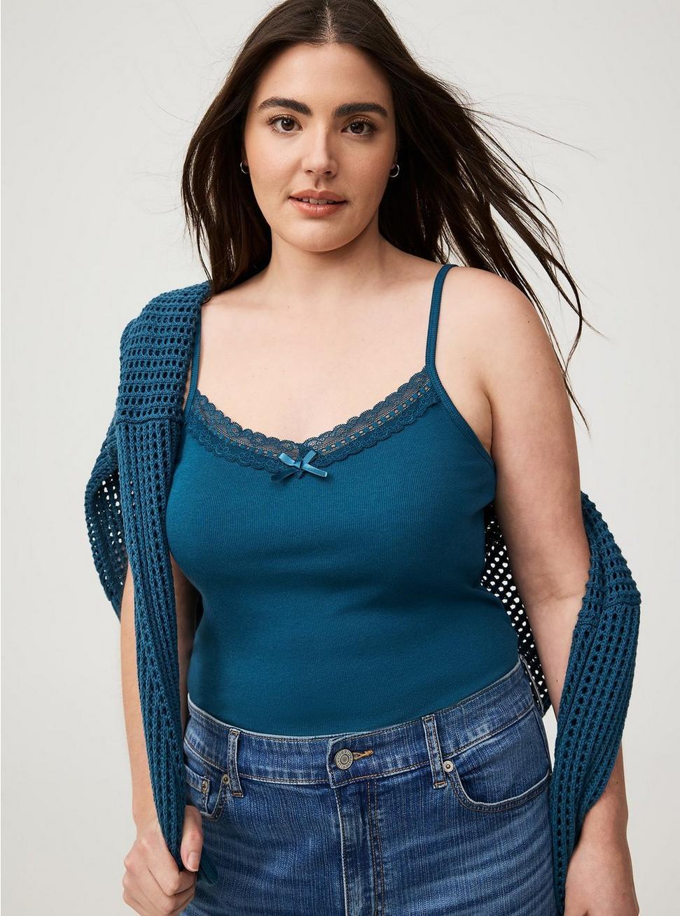 Lace Trim V-Neck Cami Product Image