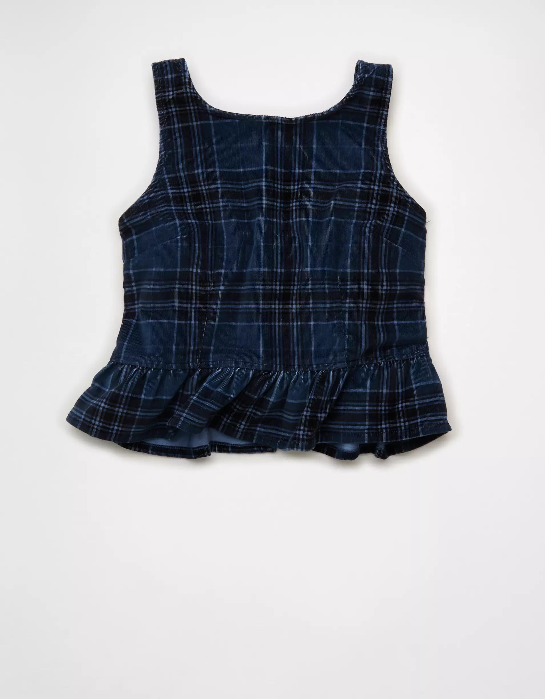 AE Back Bow Peplum Tank Top Product Image