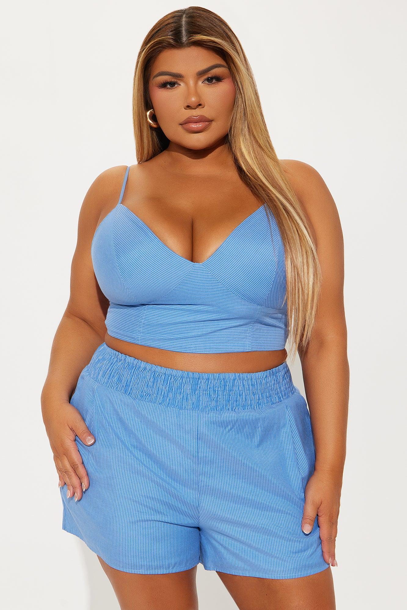 Polly 3 Piece Short Set - Blue/combo Product Image