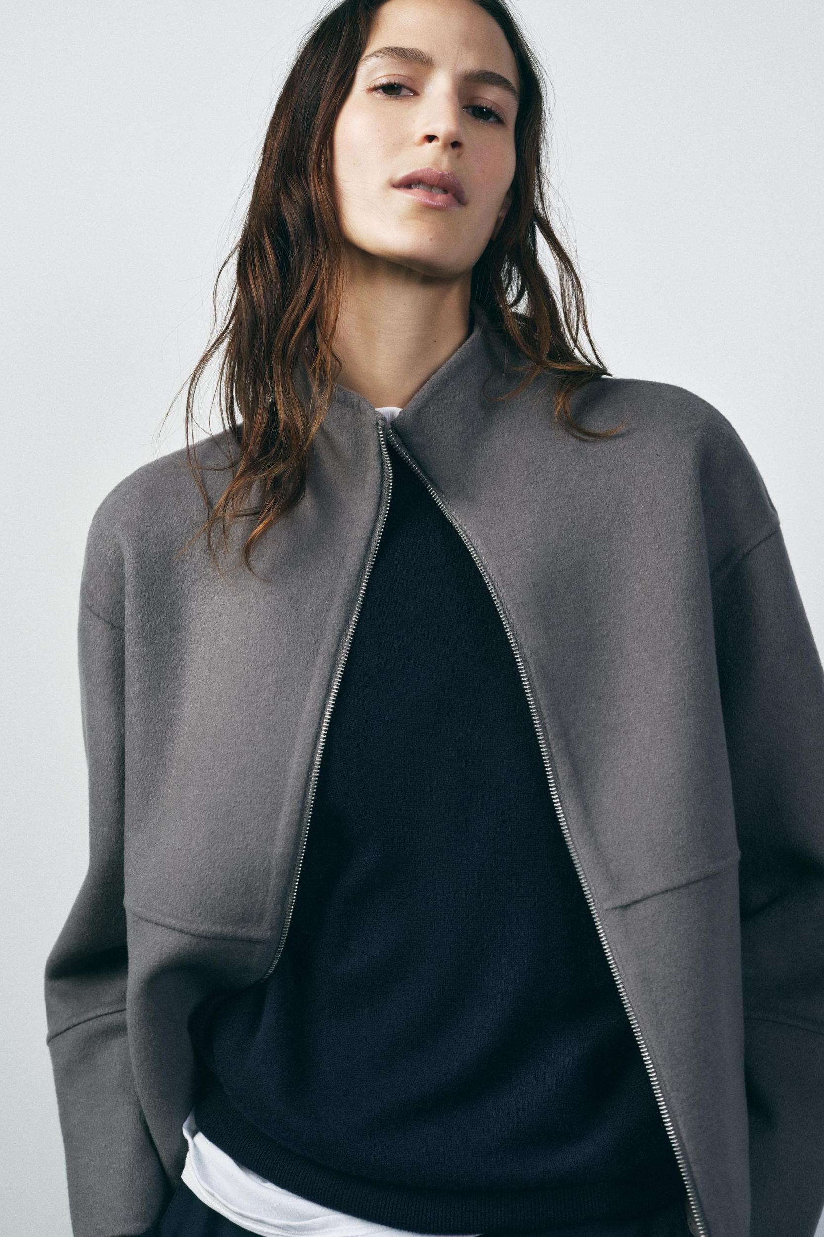 WOOL BLEND JACKET ZW COLLECTION Product Image