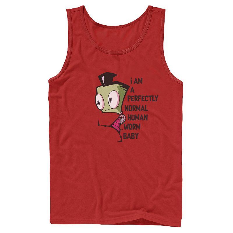 Men's Nickelodeon Invader Zim And Gir Watercolor Portrait Logo Graphic Tank Top,  Product Image