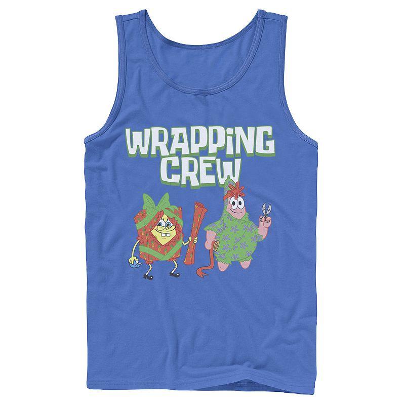 Men's Nickelodeon Spongebob Squarepants Patrick Wrapping Crew Christmas Graphic Tank Top,  Product Image