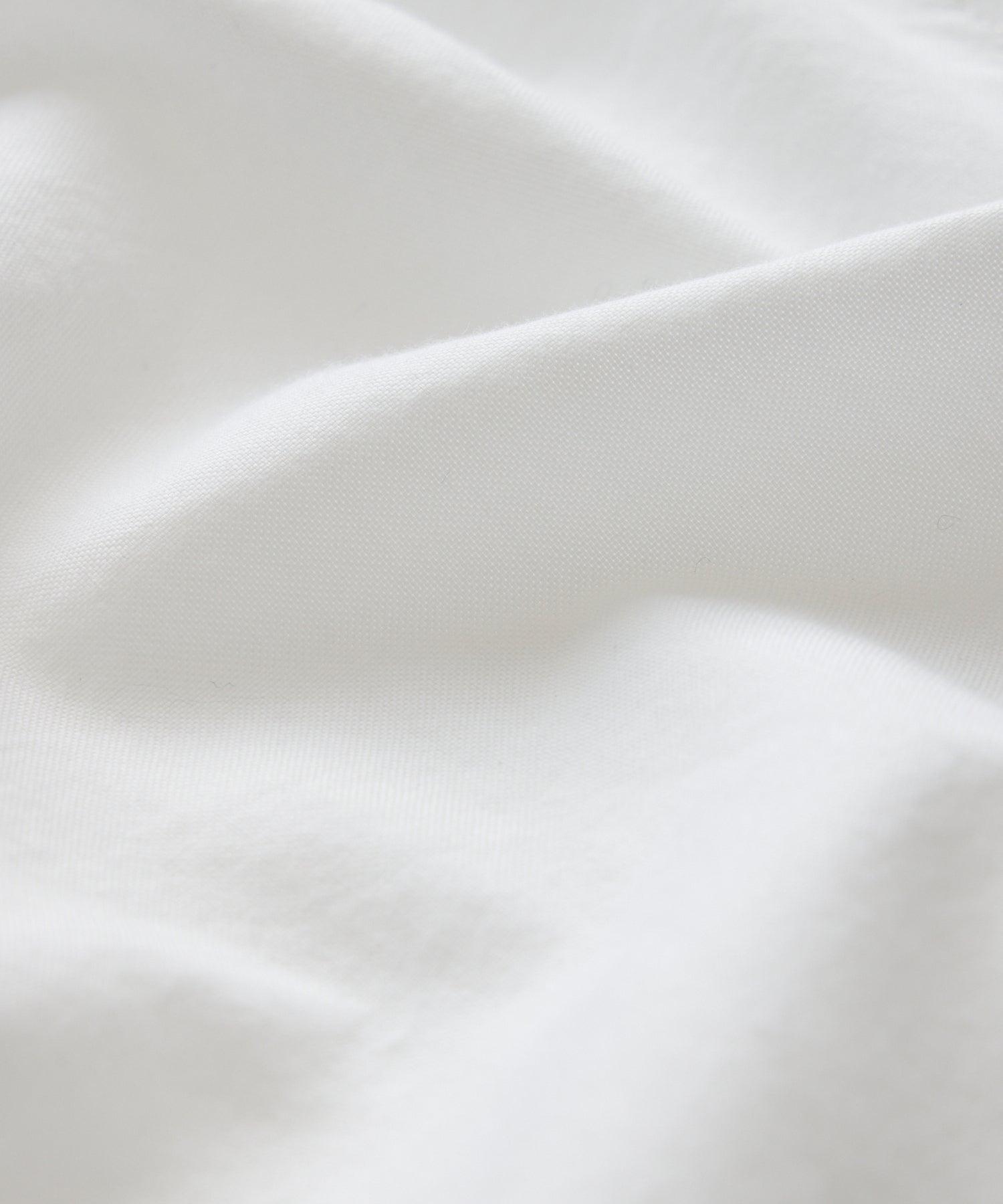 Cropped Cotton Oxford Camp Collar Shirt Product Image