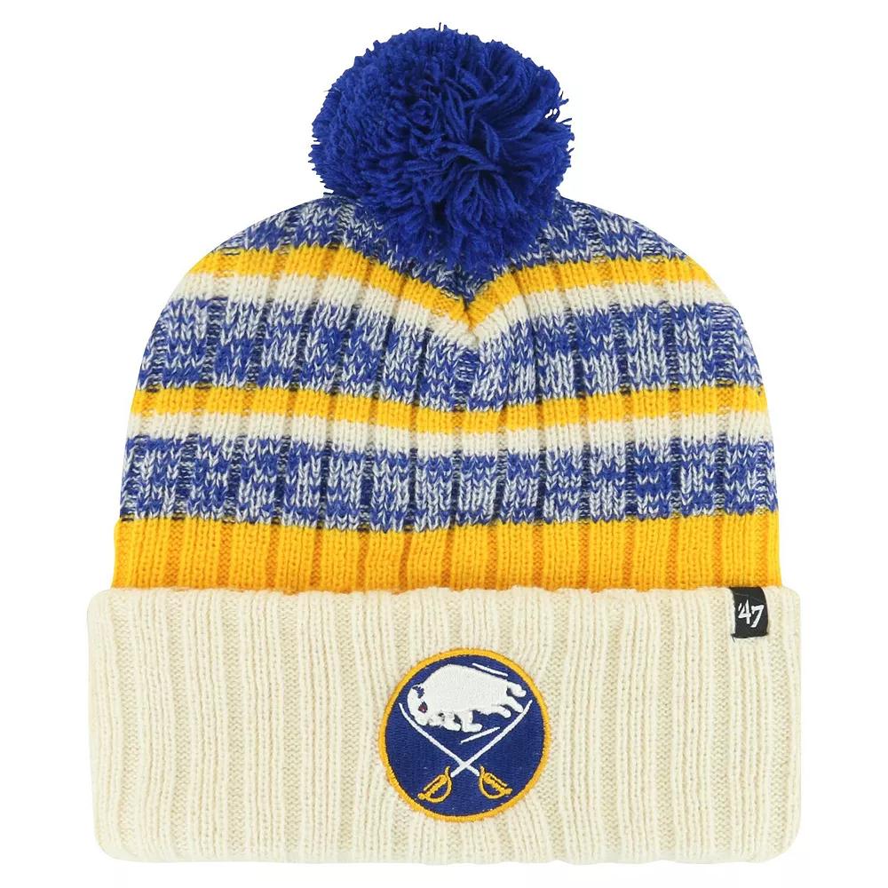 Men's '47 Cream Buffalo Sabres Tavern Cuffed Knit Hat with Pom, Beige Product Image