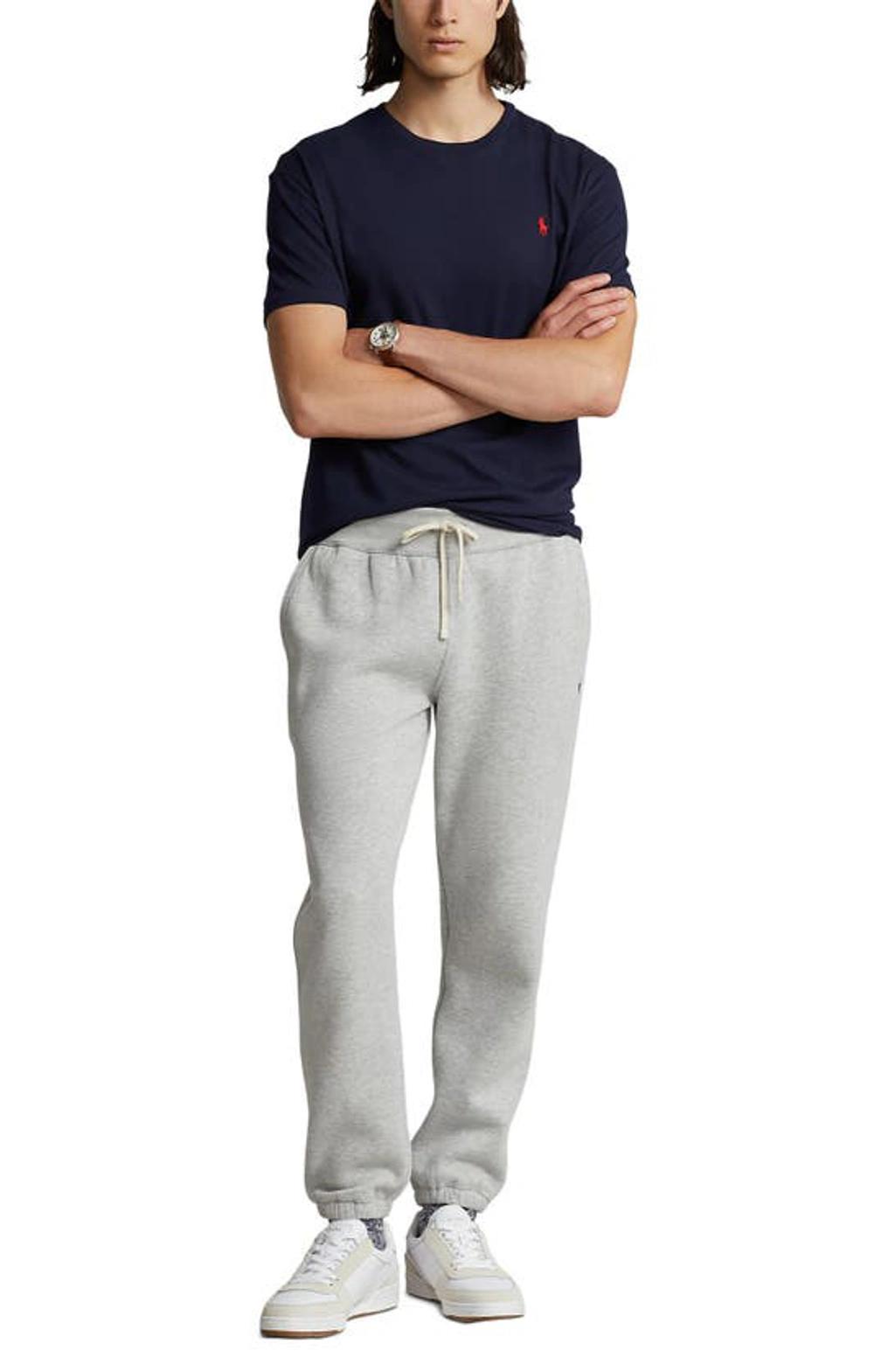 POLO RALPH LAUREN Slim-fit Logo-embroidered Cotton-jersey T-shirt In Navy Product Image