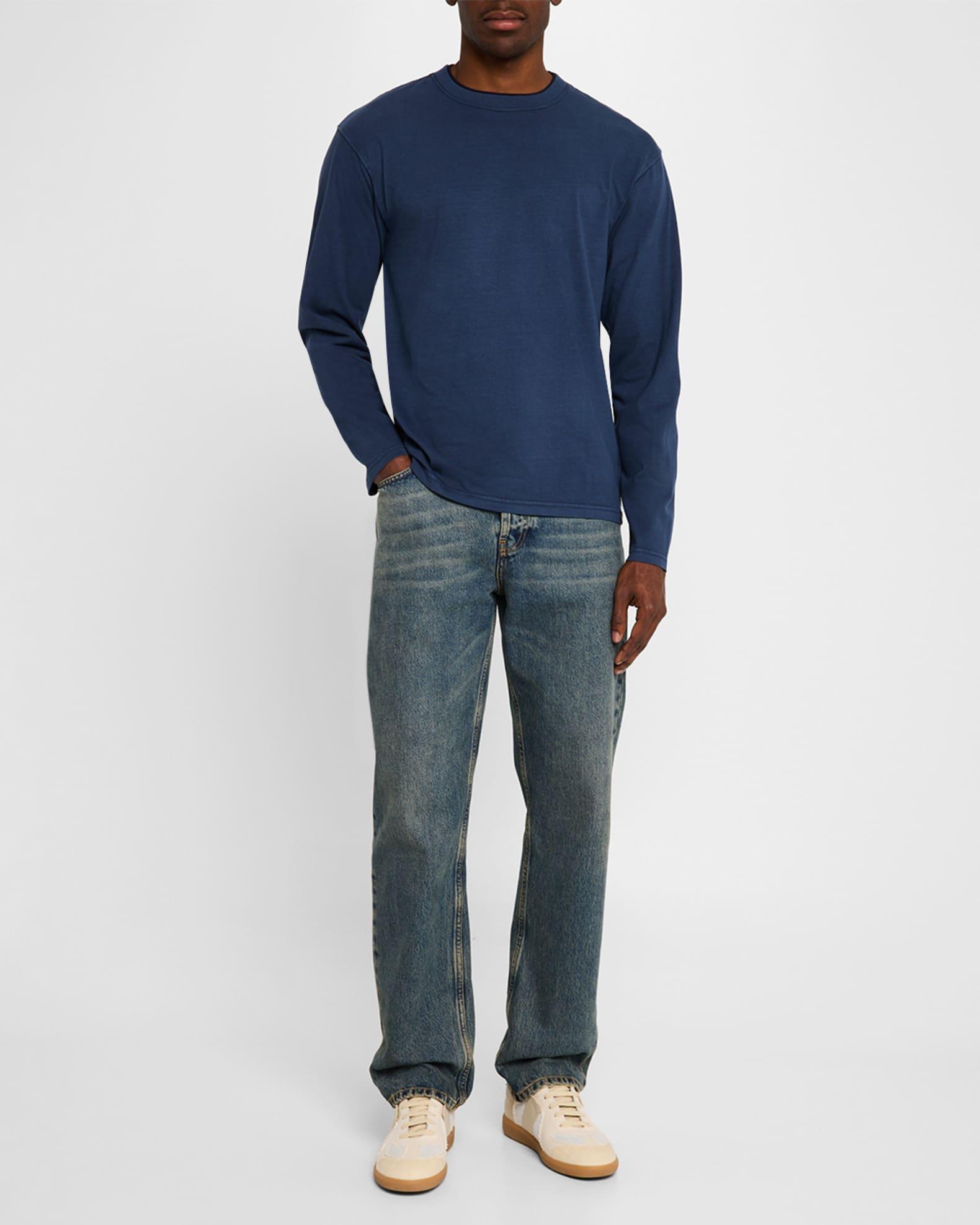 Men's Chest Pocket Long-Sleeve Polo Shirt Product Image