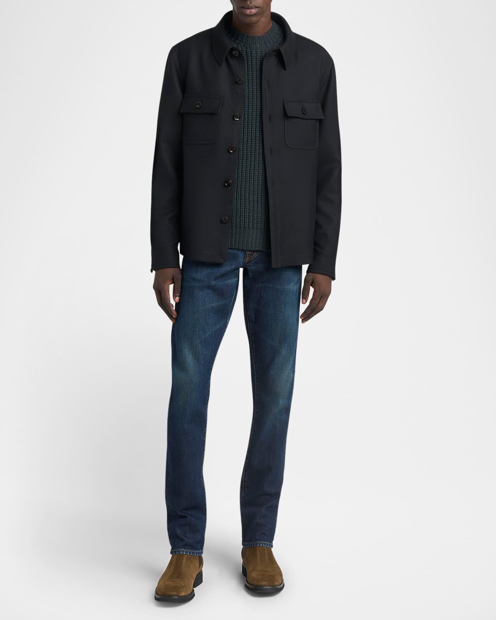 Men's Wool and Silk Double Pocket Overshirt Product Image