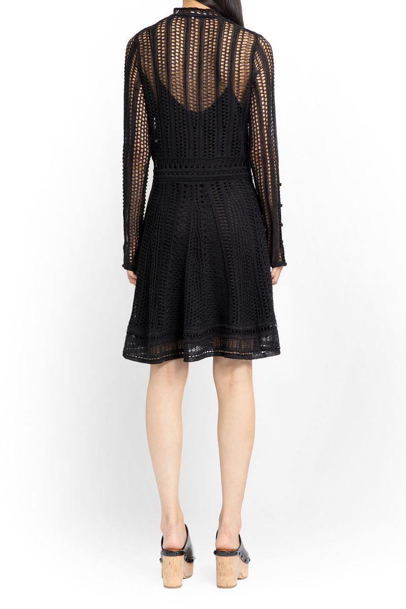 CHLOÉ Black Linen Blend Mini Dress Product Image