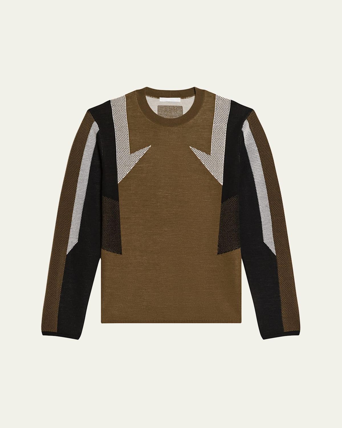 Men's Wool Mesh Paneled Sweater Product Image