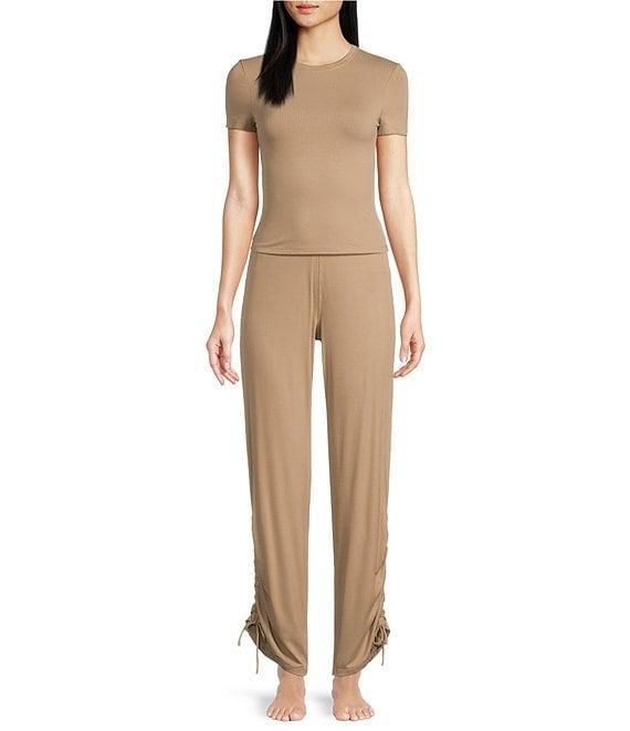 UGG Vyanna Ribbed Knit High Rise Adjustable Coordinating Tie Lounge Pants Product Image
