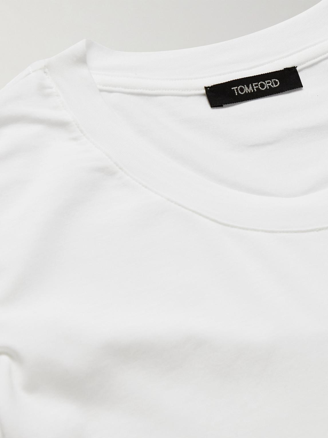 TOM FORD Stretch Cotton & Modal Jersey T-shirt In White Product Image