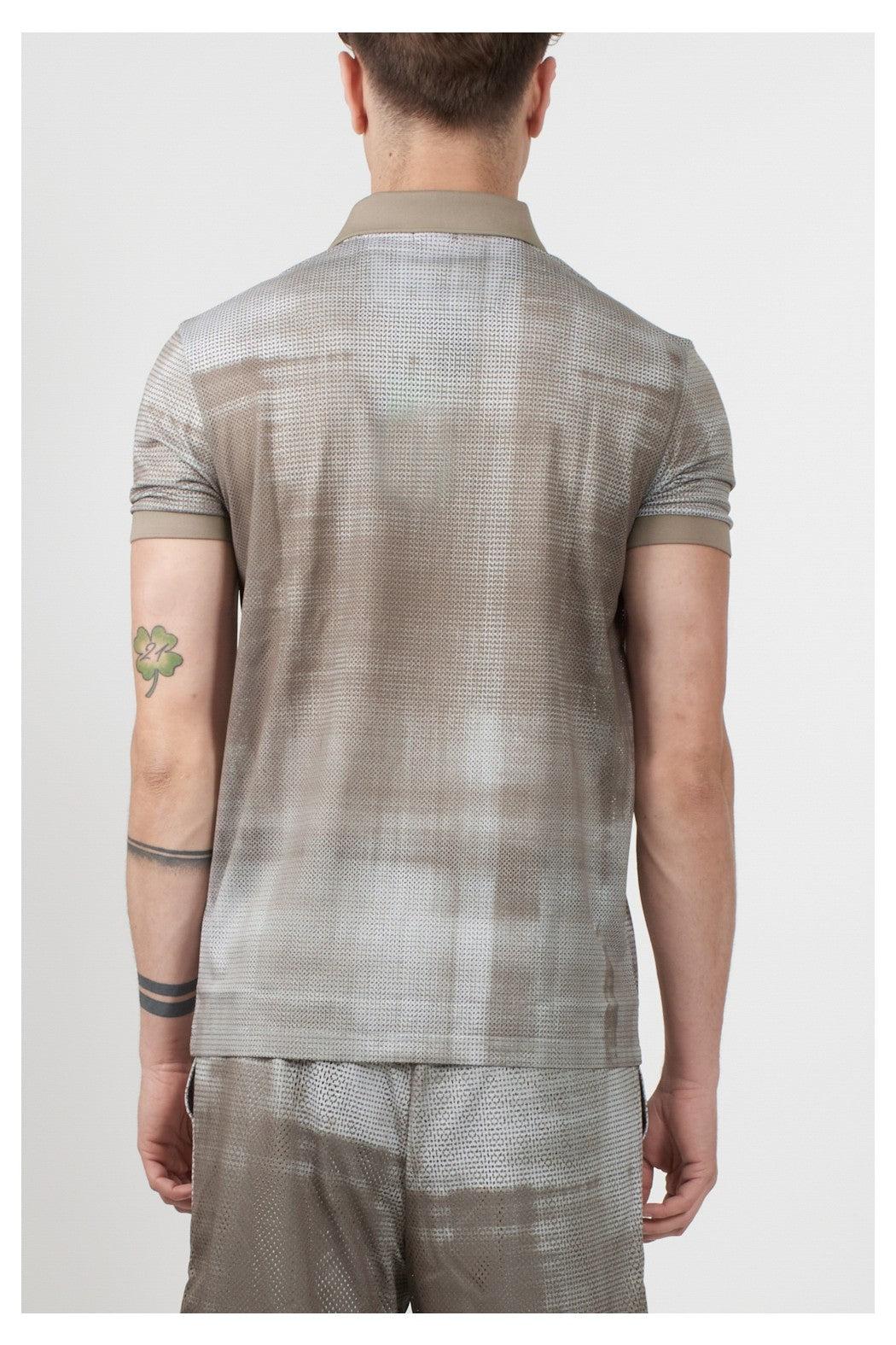 Boss Printed Mesh Polo Shirt With Logo Detail Product Image