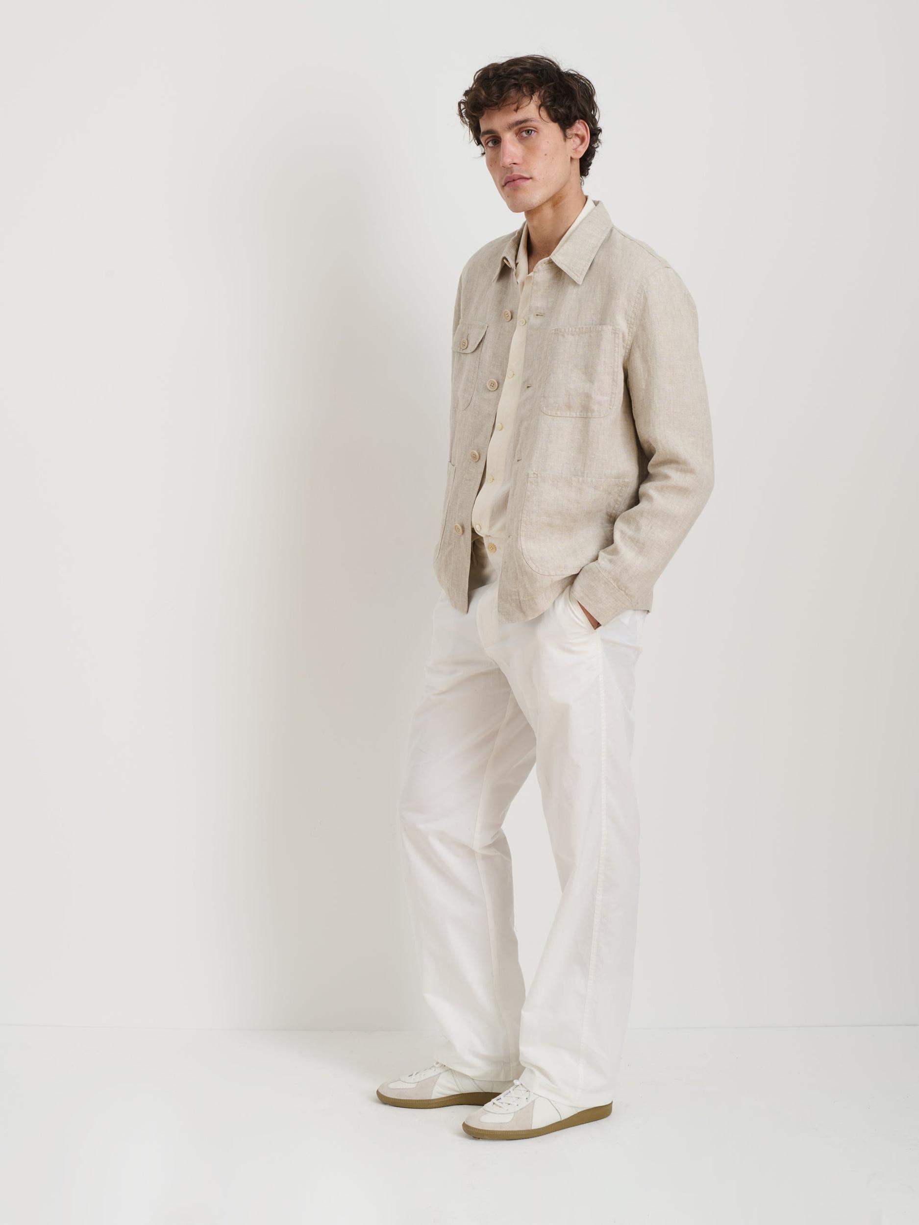 Work Jacket In Flax Linen Product Image