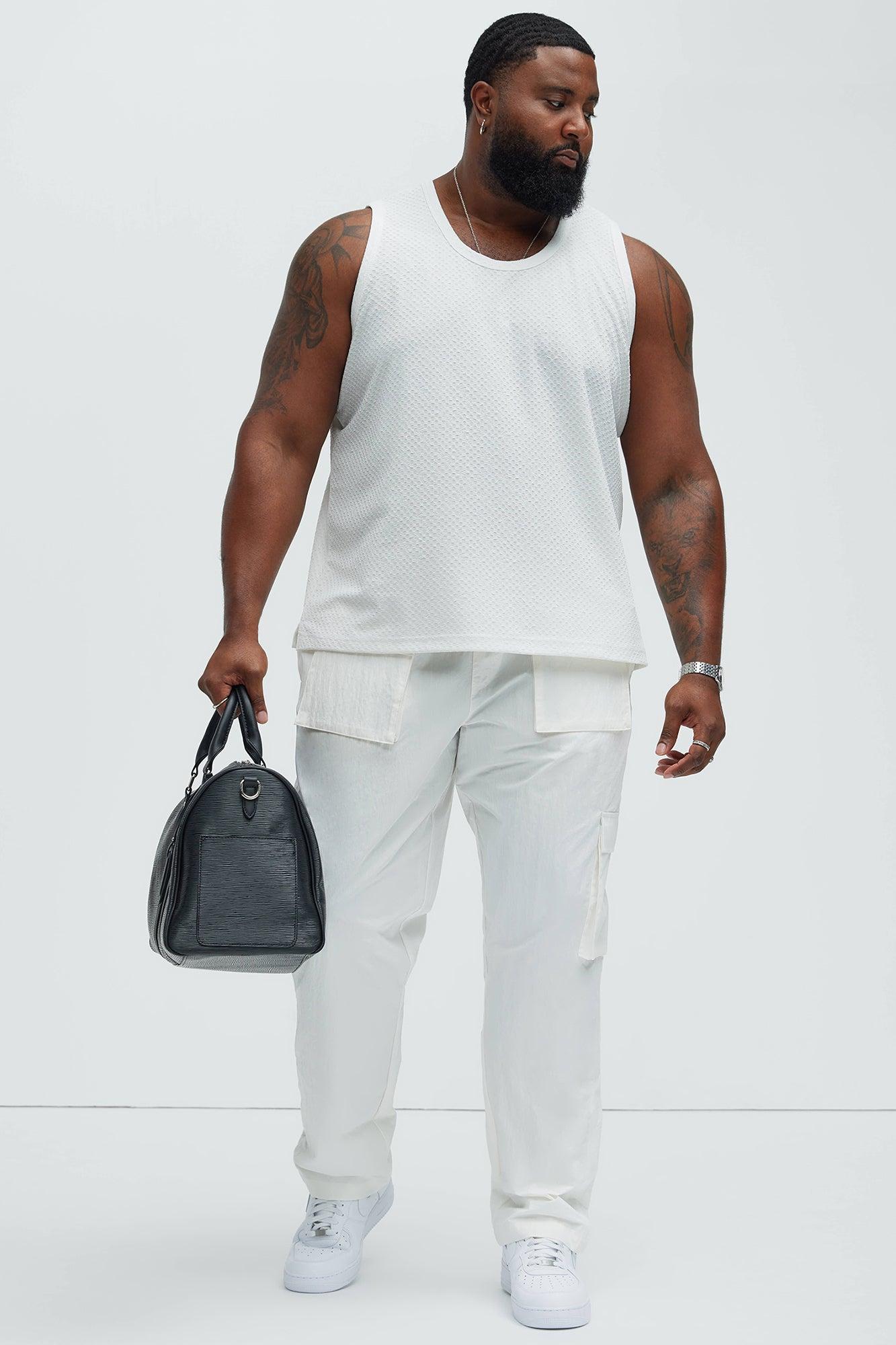 Croydon Textured Relaxed Tank - White Product Image