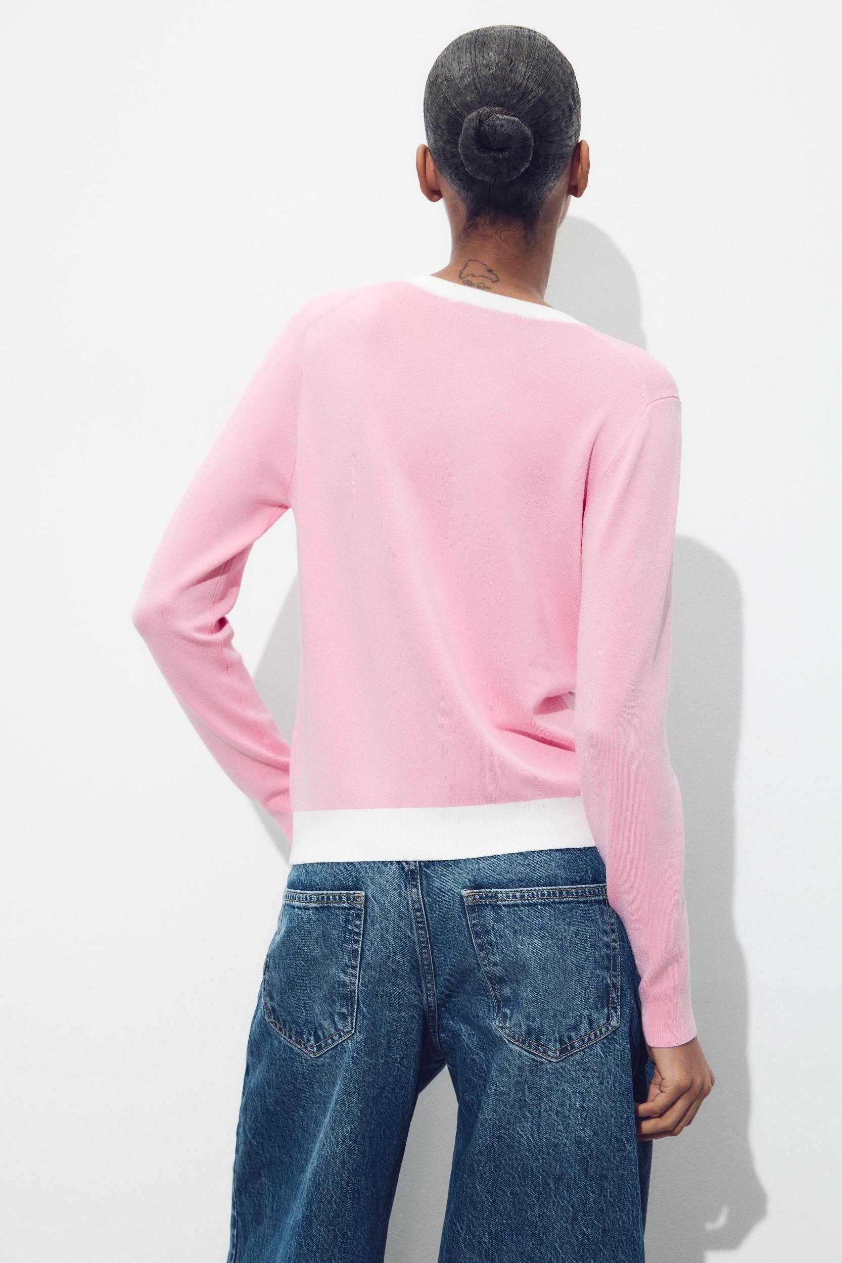 CONTRAST TRIM KNIT JACKET Product Image