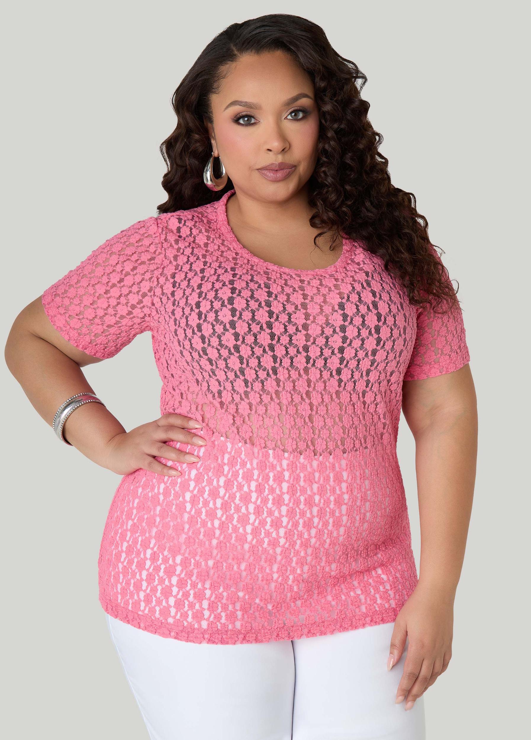 Floral Mesh Tee Product Image