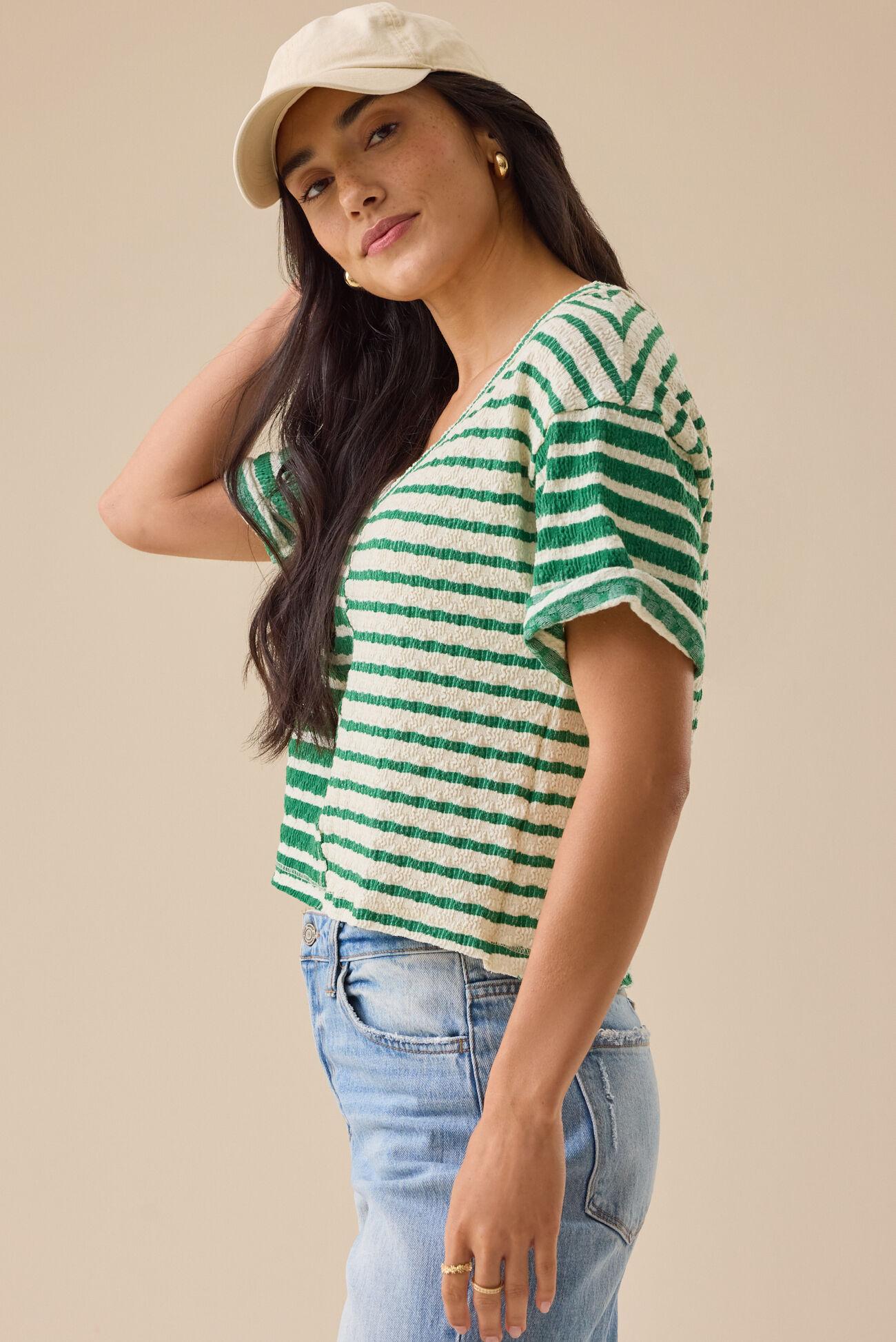 Vala Striped Knit Top Product Image