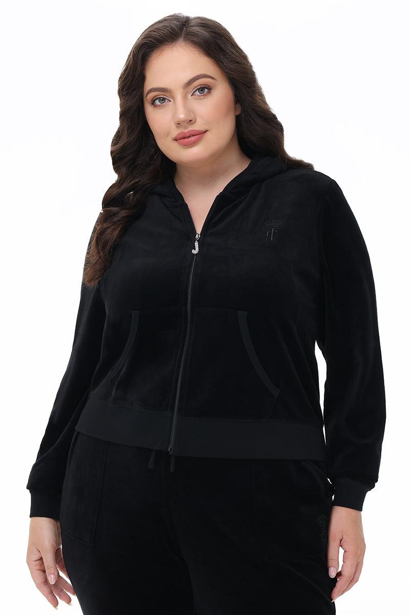 Plus-Size Heritage Cotton Velour Hoodie Product Image
