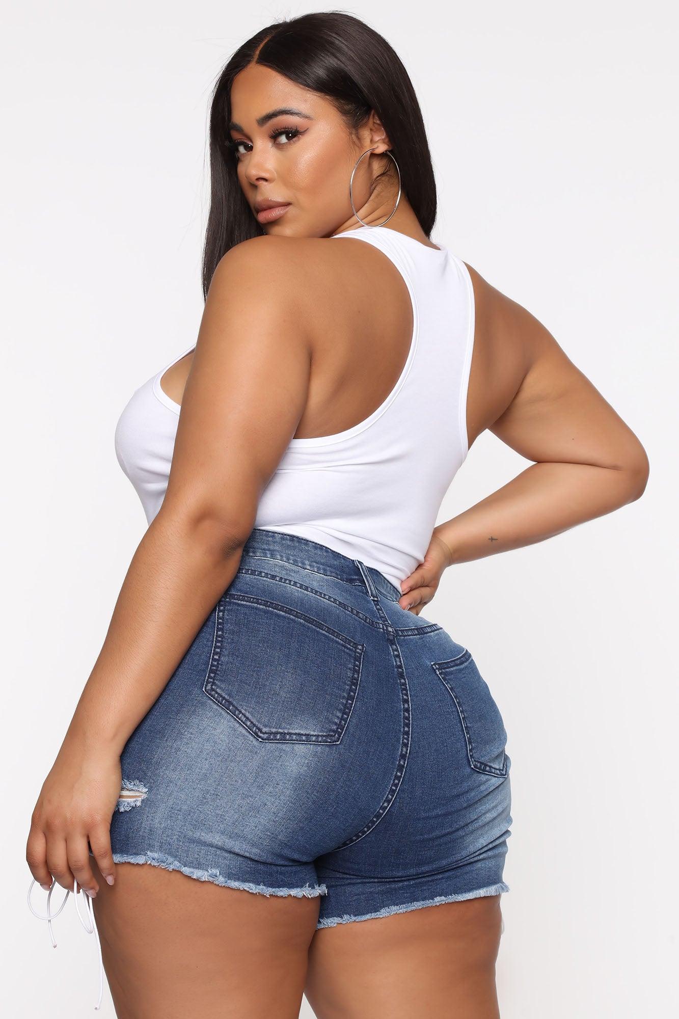 Divine Basic Tank Bodysuit - White Product Image