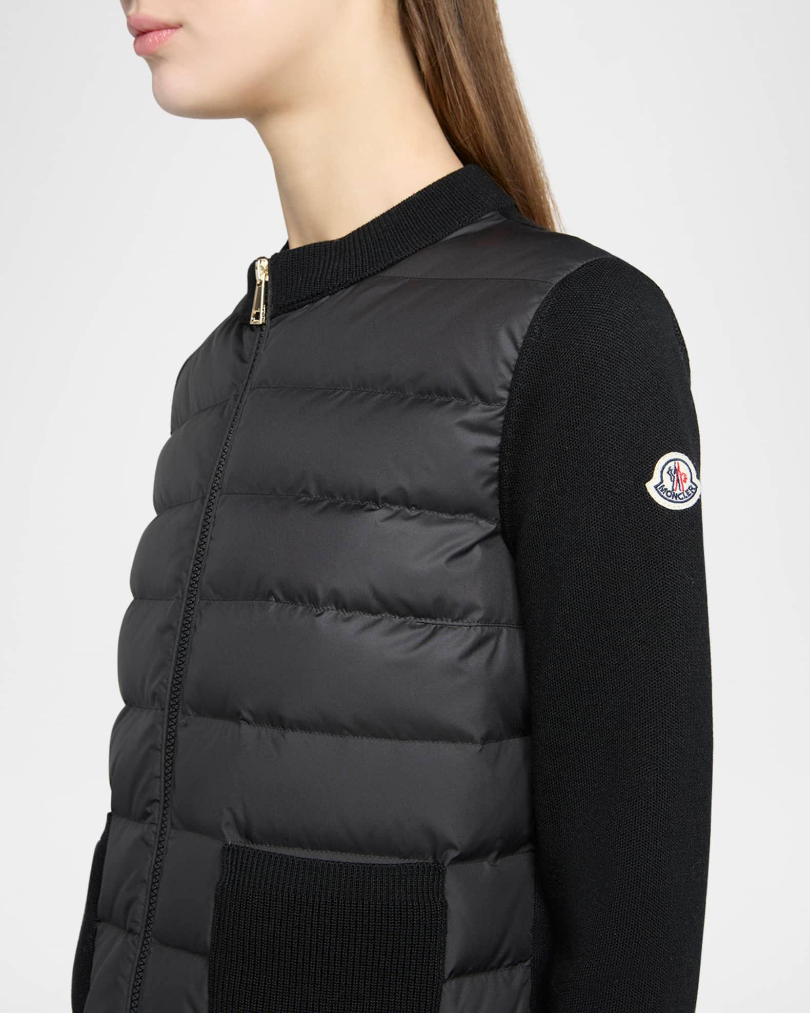 Padded Wool Zip-Up Cardigan Product Image