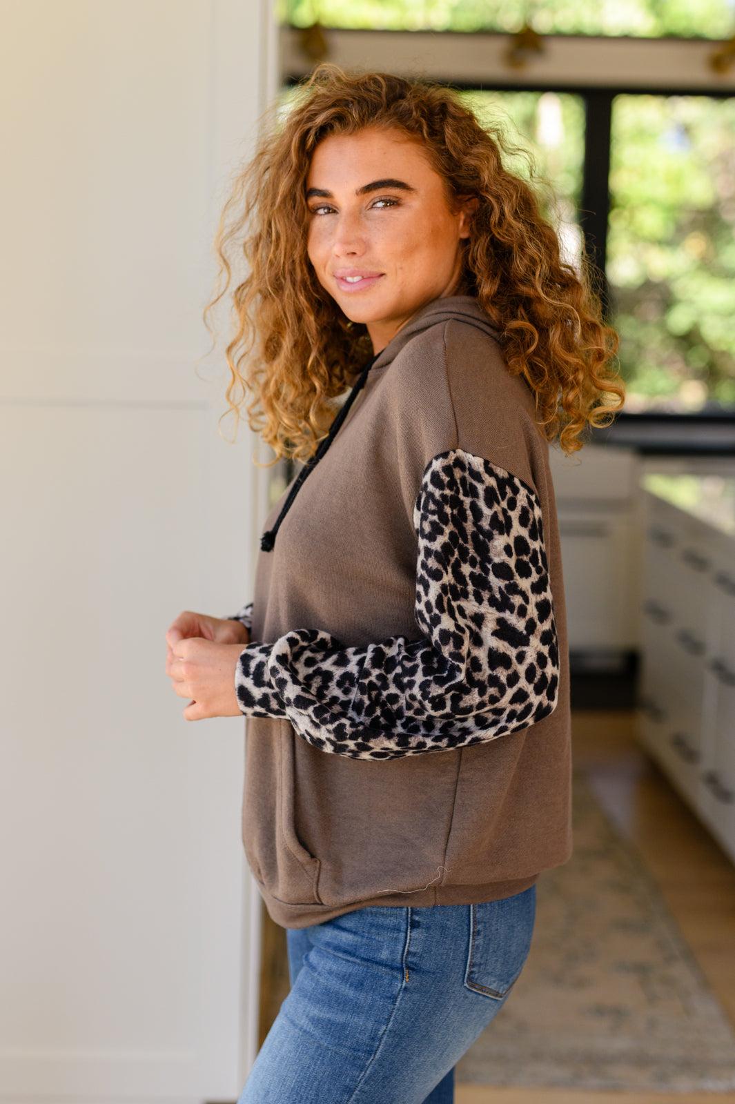 Here And There Leopard Print Hoodie (Online Exclusive) Product Image