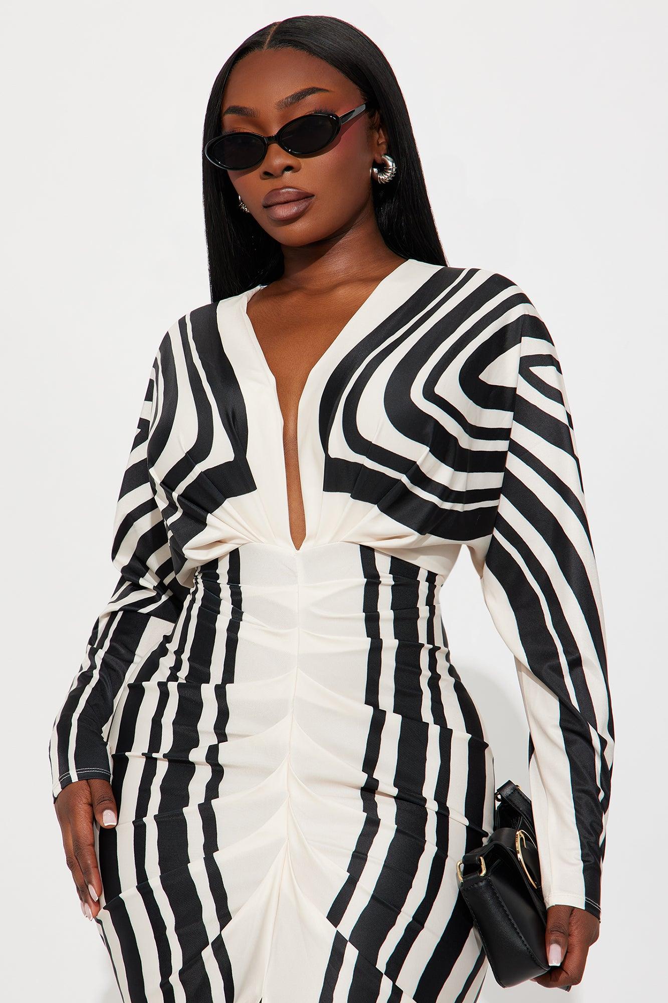 Camellia Maxi Dress - Black/White Female Product Image