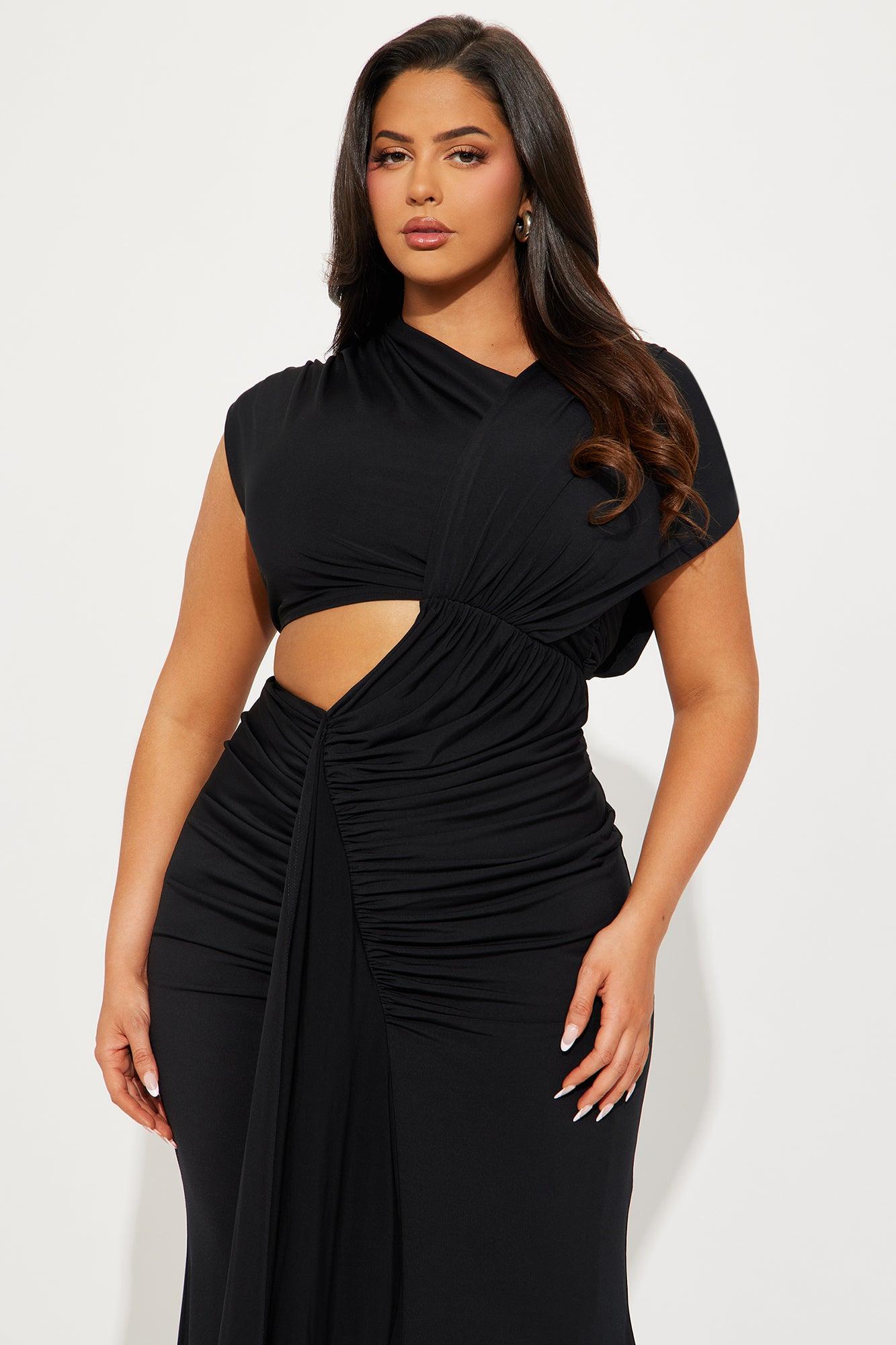 Aria Cut Out Maxi Dress - Black Product Image