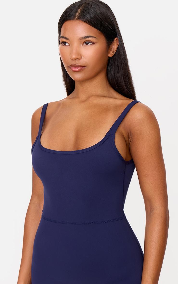 Navy Sculpt Low Back Strappy Unitard Product Image